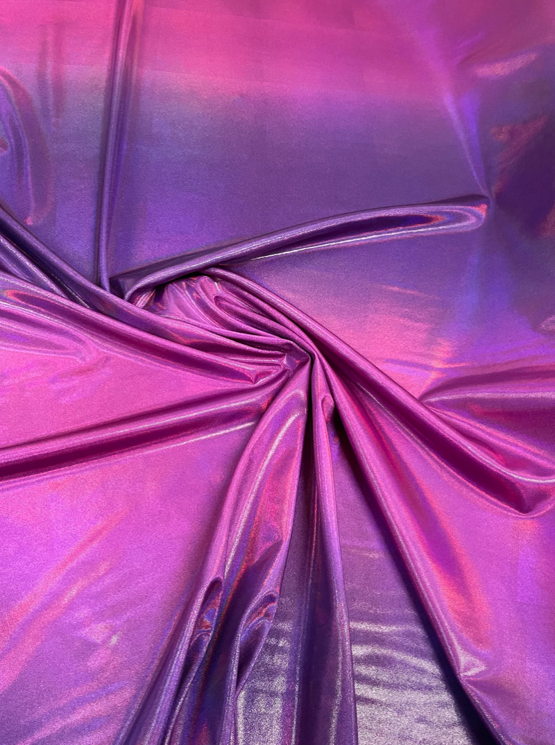 Ombre lacer foggy foil metallic nylon spandex 4way stretch 58/60”