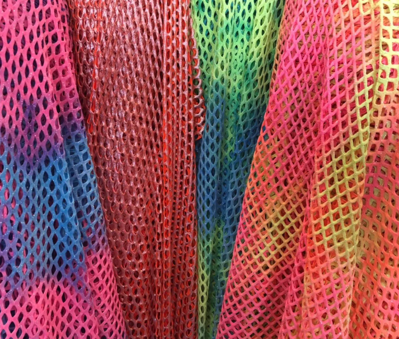 dyes used on fishing nets Metallic tie dye sparkle fish net spandex 4way stretch 58/60" Sold by – AlexLAFabrics