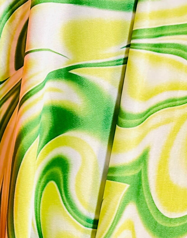 Abstract Lava design print on great quality of poly spandex 4-way stretch 58/60”