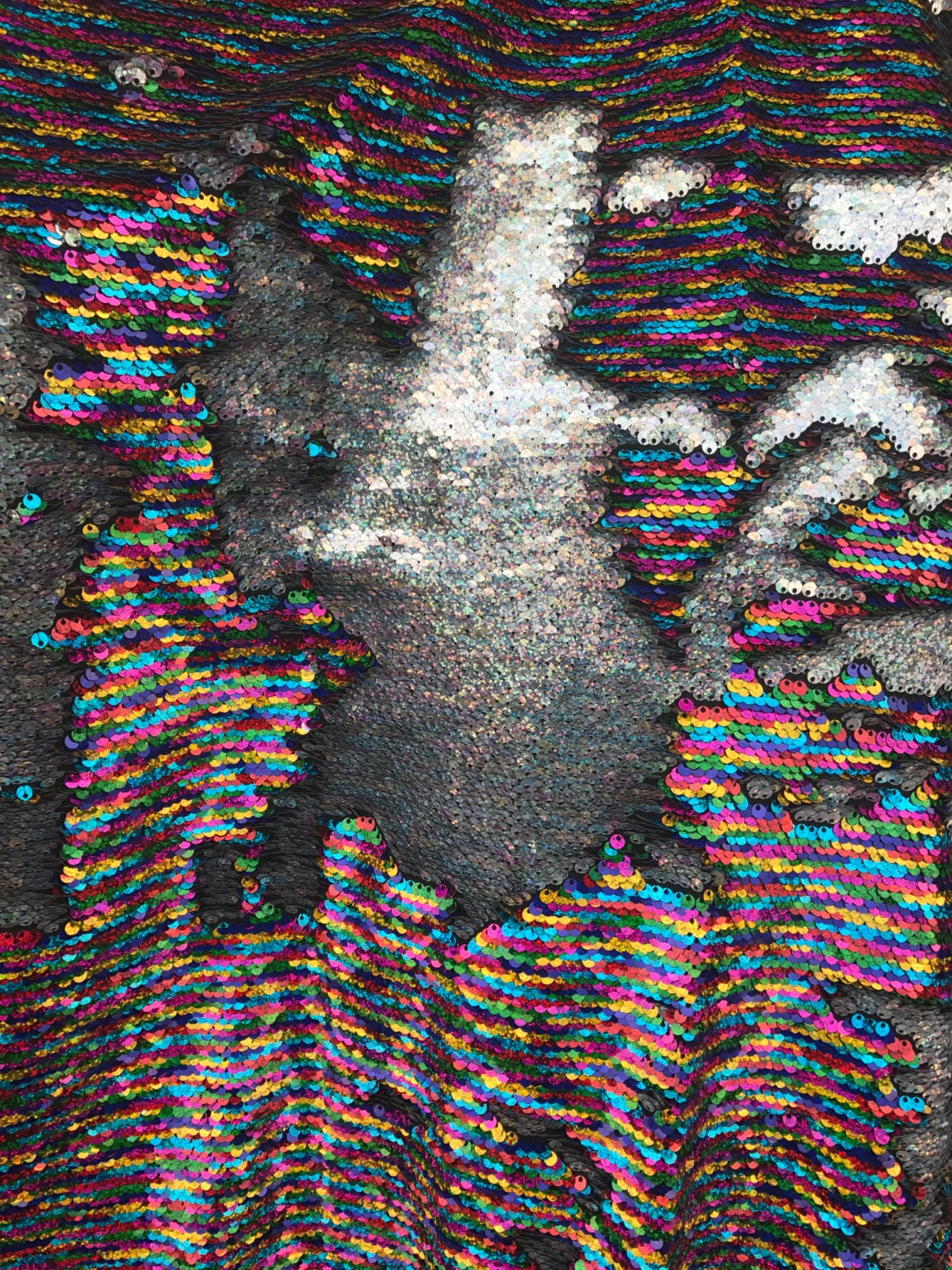 Flip Up Sequins Reversible Spandex Base 58/60"