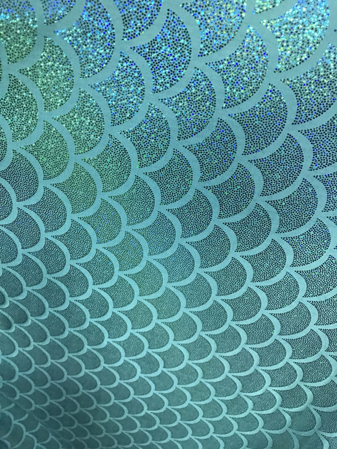 Mermaid tifany design big jumbo size nylon spandex 4way stretch 58/60" Sold by the yd. Ships worldwide from Los Angeles California USA