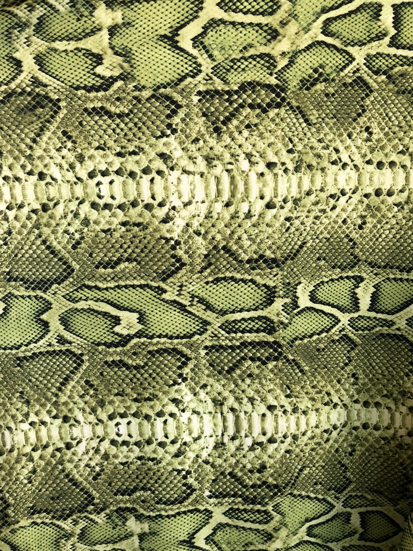 New nylon spandex snake design sage color 2tone 4way Stretch 58/69" Sold by the YD. Ships worldwide from Los Angeles California USA.