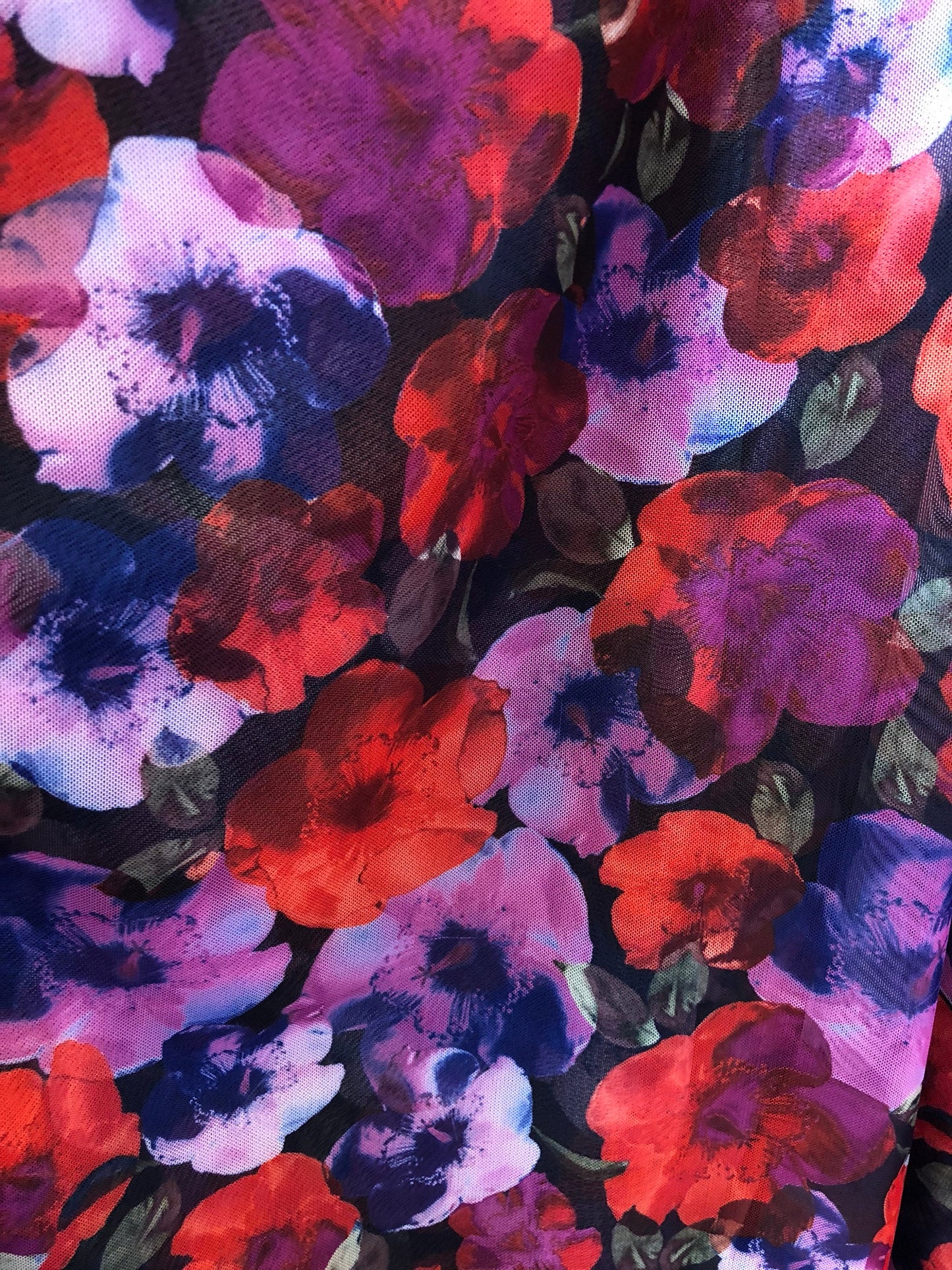 New flower design multicolor 4-way nylon spandex Stretch 58/60" Sold by the YD. Ships worldwide from Los Angeles California USA.