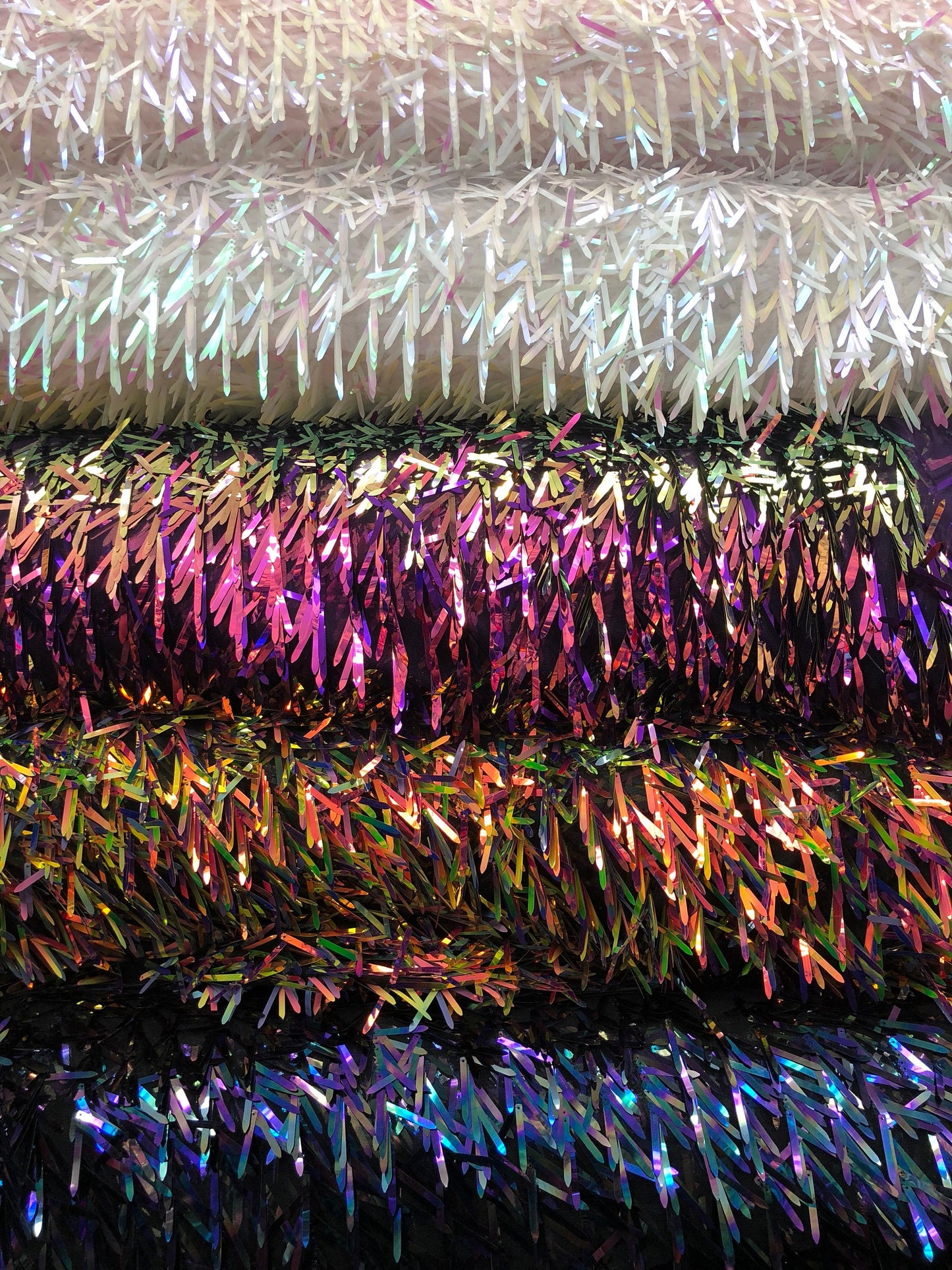 New sequins sword design on strech mesh 2way vertical way only 58/60" Sold by the YD. Ships worldwide from Los Angeles California USA
