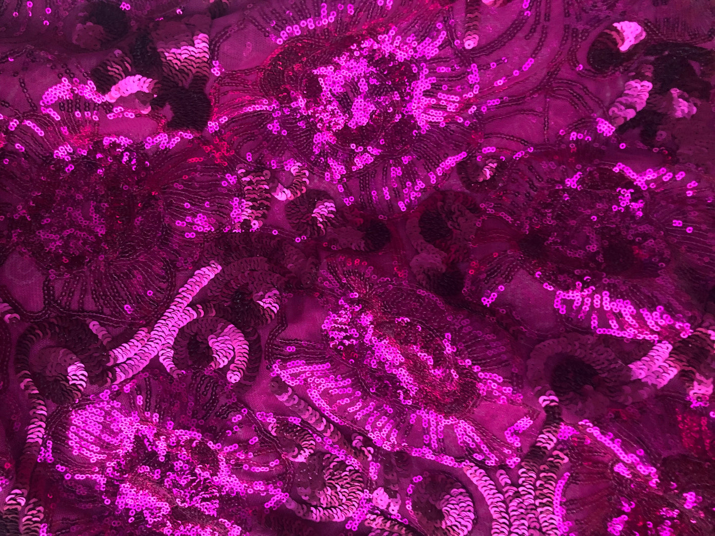 New complex floral sequin on mesh design. Ships worldwide from Los Angeles California. Sold by the YD. Ships worldwide from Los Angeles CA.