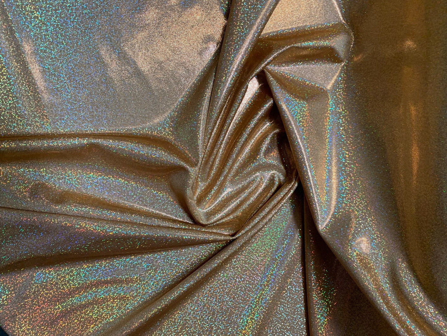 Nylon spandex with hologram foggy foil 4way stretch 58/60" Sold by the YD. Ships worldwide from Los Ángeles California USA.
