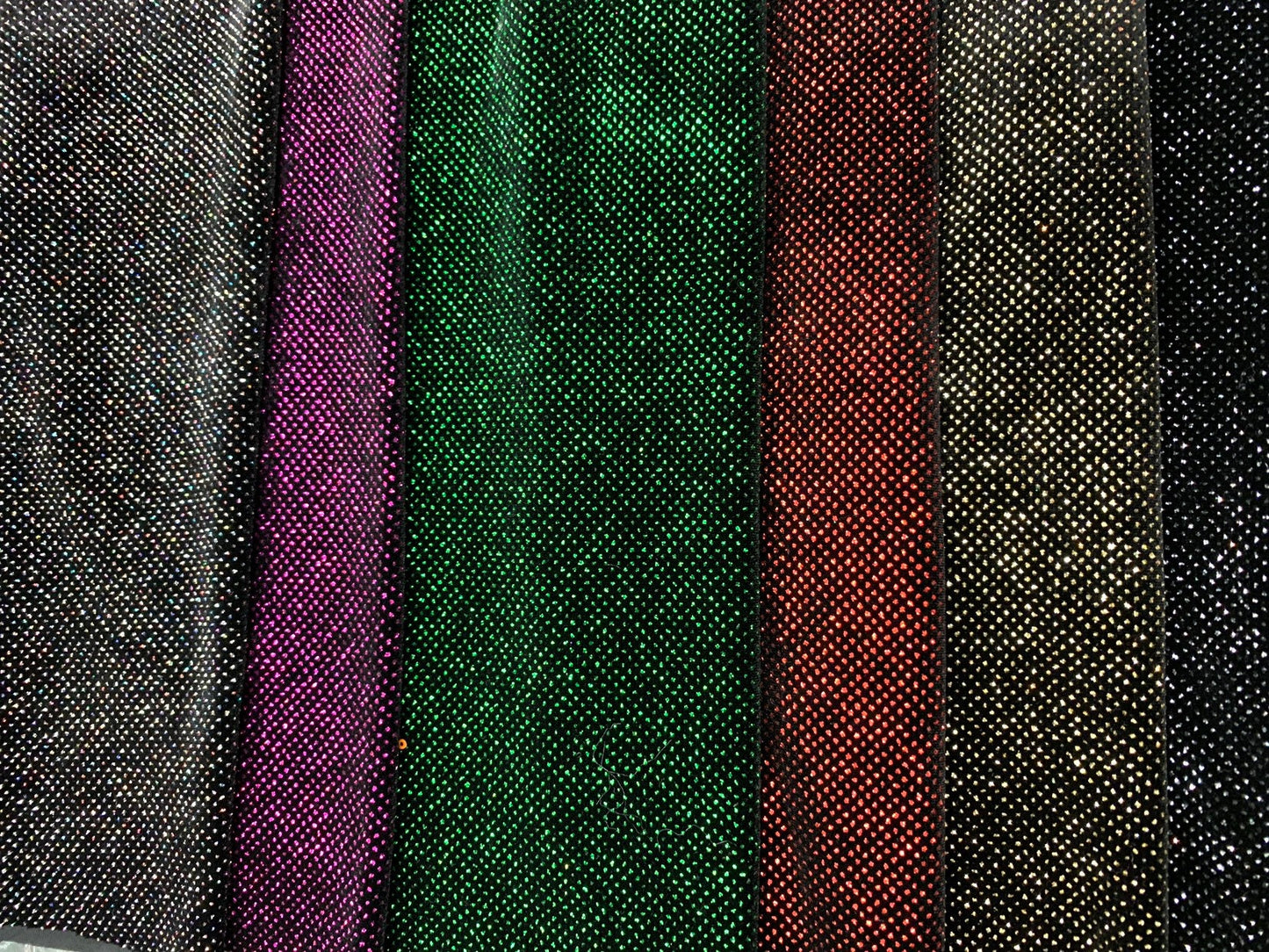 New sparkling stretch velvet best quality with shining glitter all over 4way stretch 58/60" Sold by the YD. Ships worldwide from Los Angeles