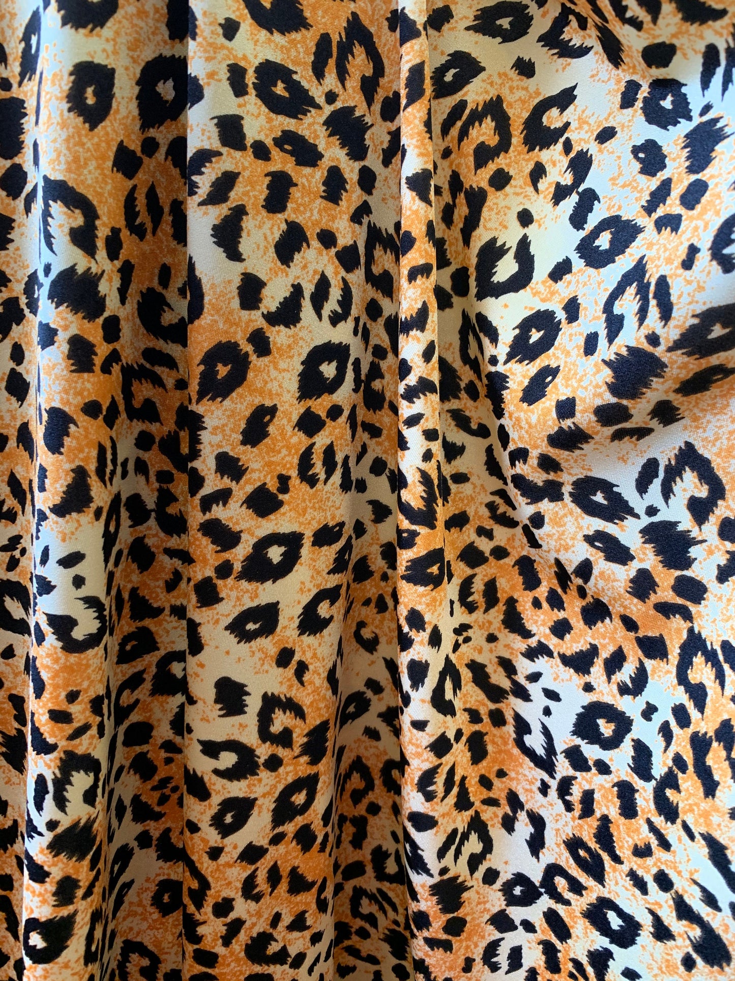 Cheetah design animal print on nylon spandex 4way Stretch 58/60" Sold by the YD. Ships worldwide from Los Angeles California USA