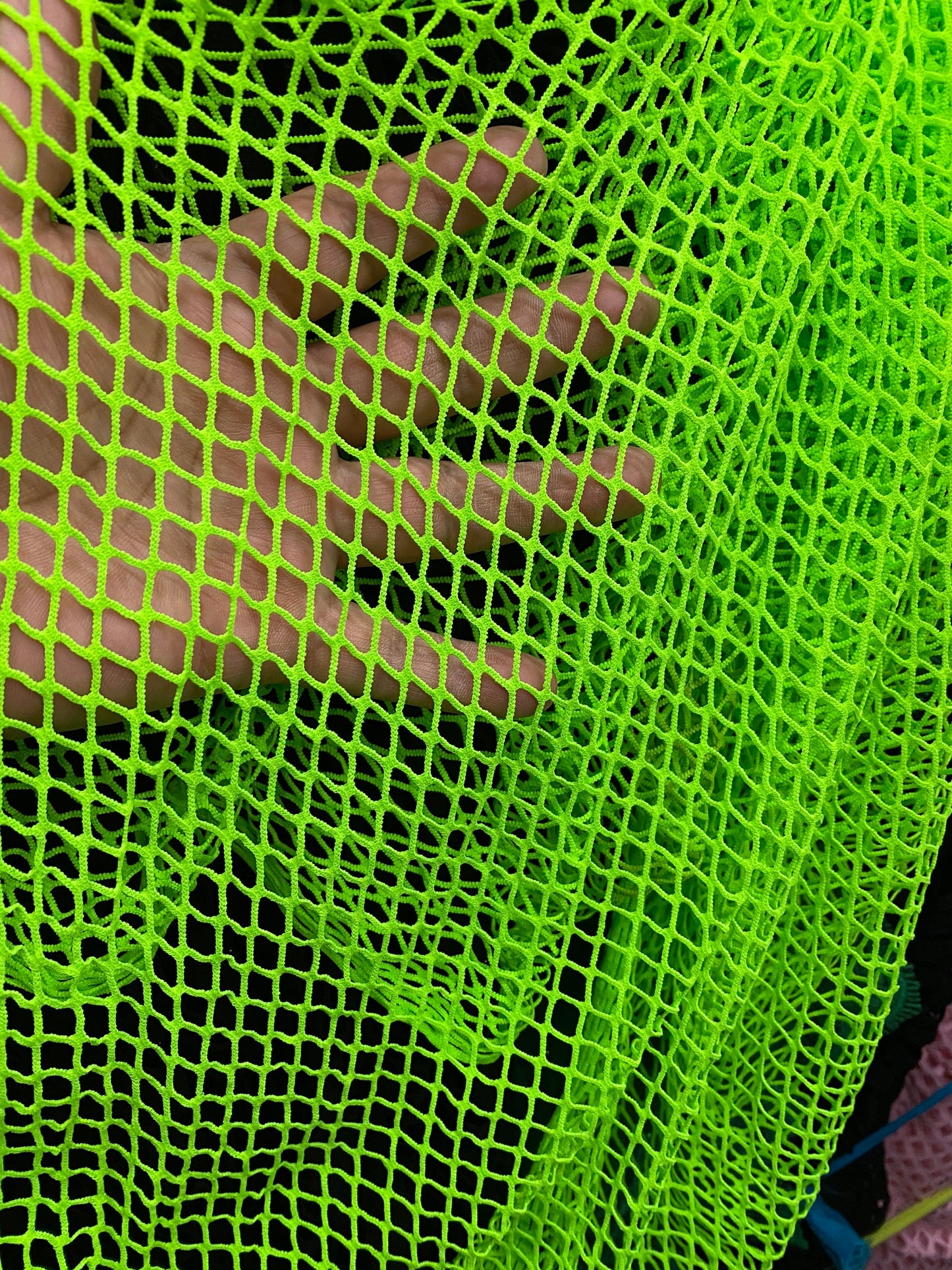 New fishnet medium size nylon mesh 4-way stretch 58/60” Sold by the YD. Ships worldwide from Los Angeles California USA.