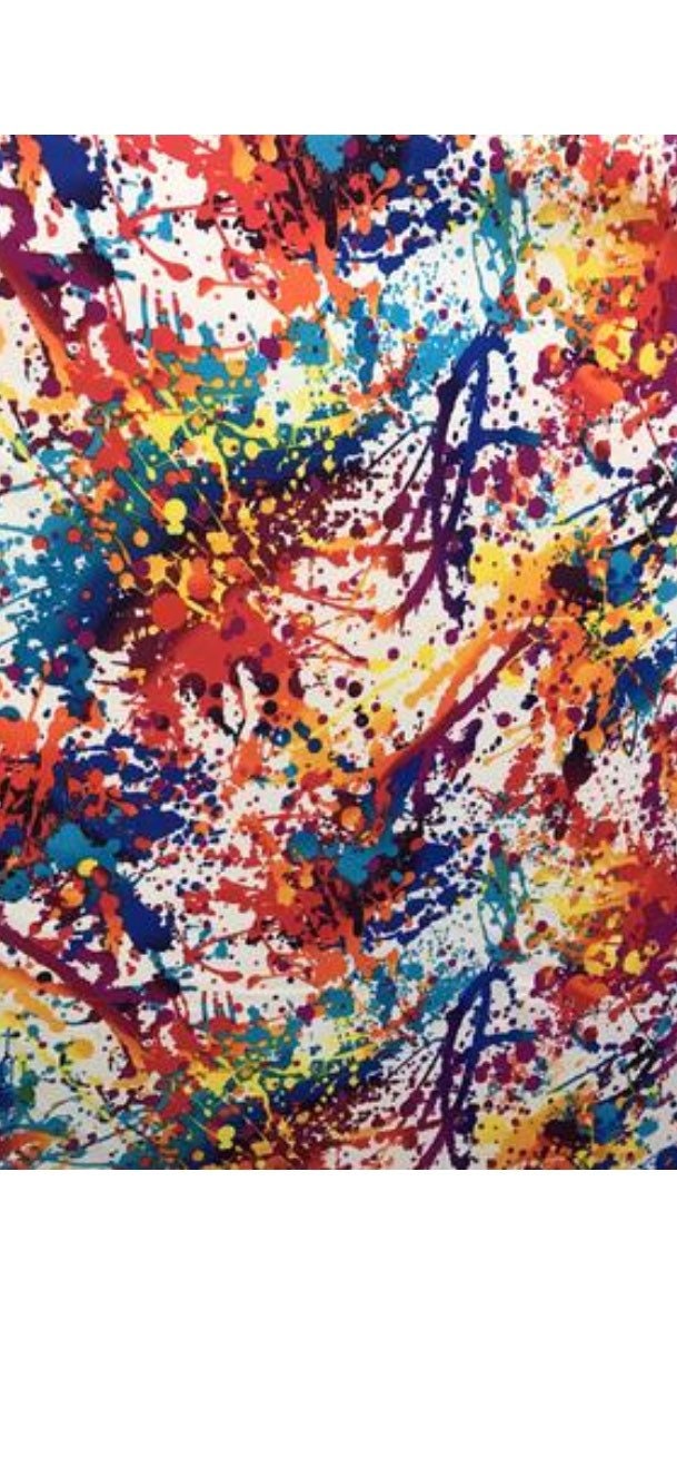 Graffiti paint design nylon spandex 4-way stretch 58/60” sold by the YD. Ships worldwide from Los Angeles California United States.