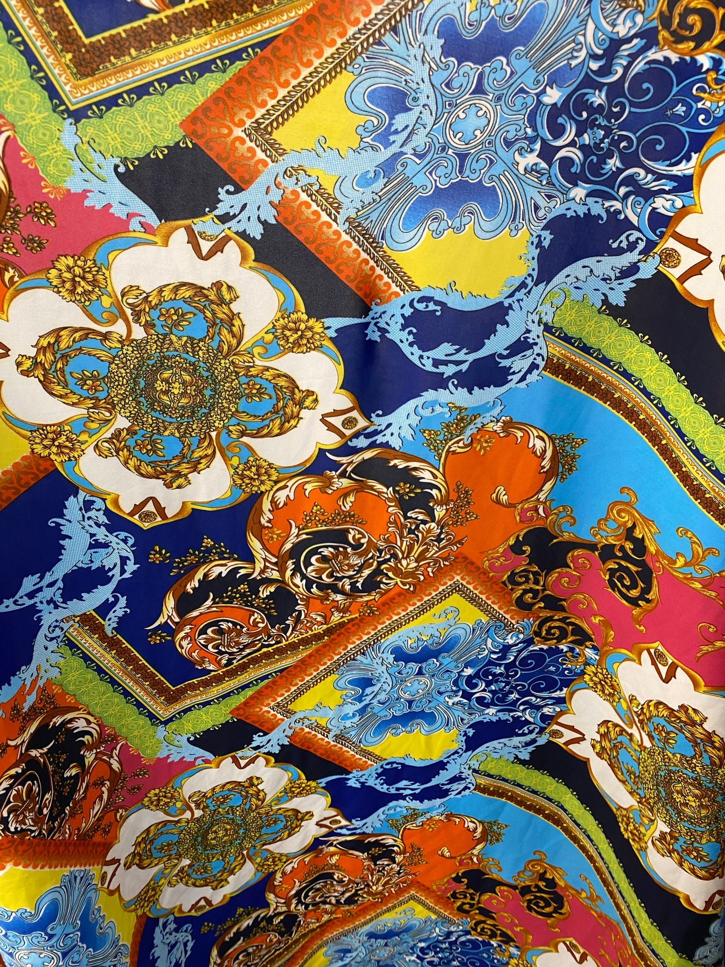 New modern fashion design print on poly spandex medium weight 58/60” Sold by the YD. Ships worldwide from Los Angeles California USA.