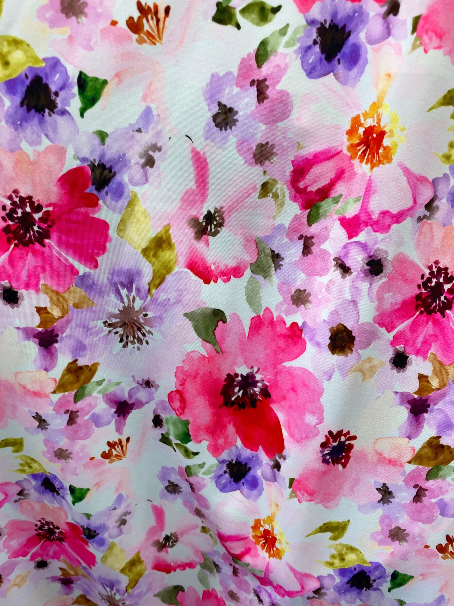 New beautiful flower design print on nylon spandex 4-way stretch 58/60” Sold by the YD. Ships worldwide from Los Angeles California USA.