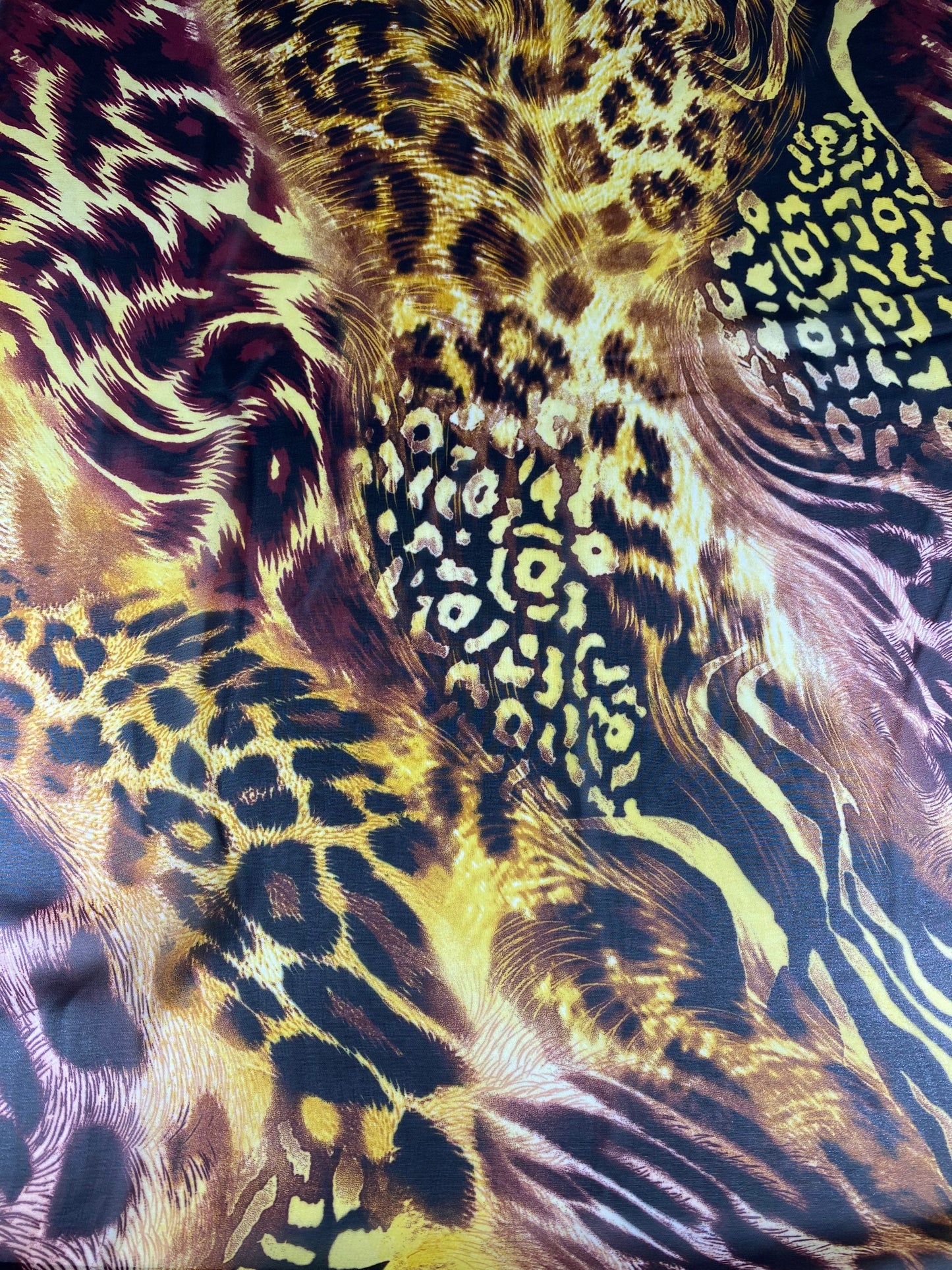 New Exotic Leopard design print on great quality of high multi chiffon non stretch 58/60” Sold by the YD. Ships worldwide from Los Angeles C