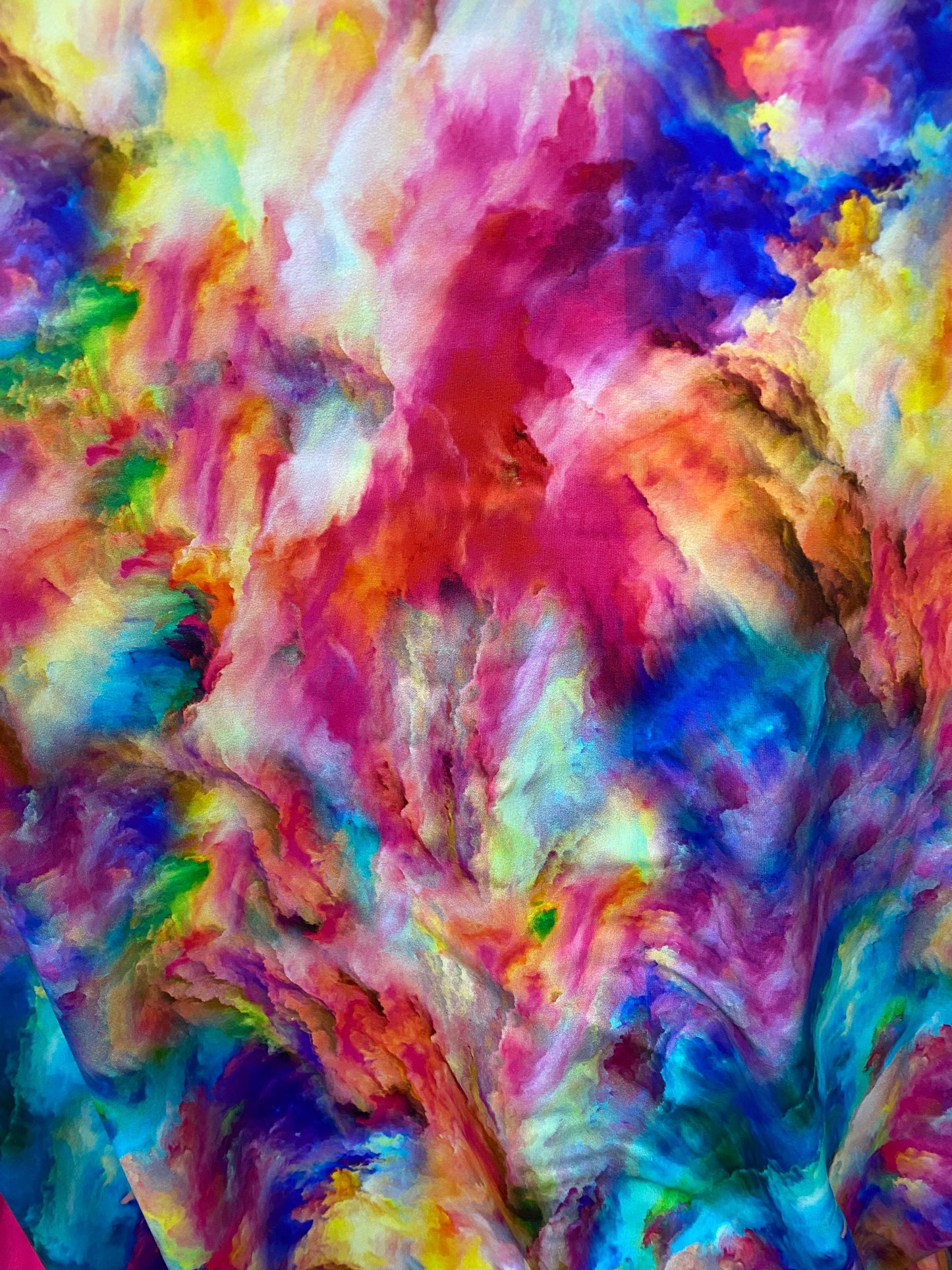 Tie dye abstract design print on best quality of nylon spandex;-way stretch 58/60” Sold by the YD. Ships Worldwide from Los Angeles cali