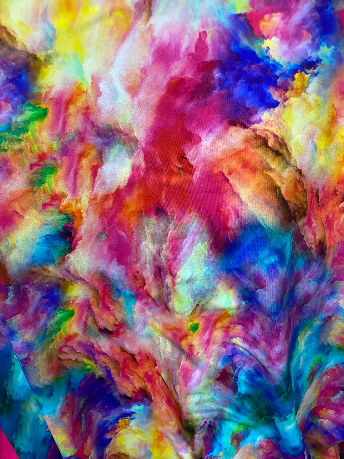 Tie dye abstract design print on best quality of nylon spandex;-way stretch 58/60” Sold by the YD. Ships Worldwide from Los Angeles cali