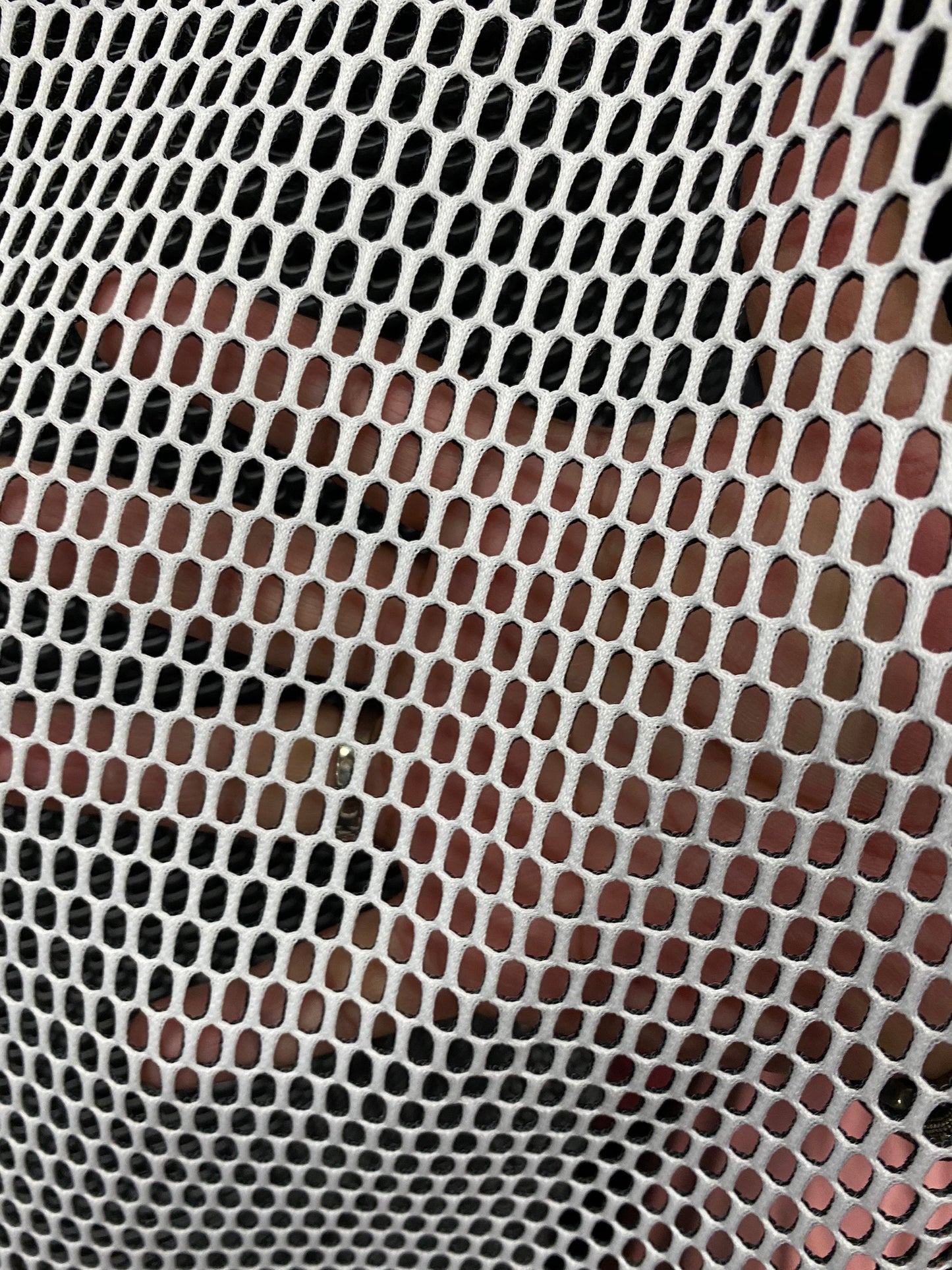 New sport poly mesh 2-tone heavy quality non stretch white color 58/60” Sold by the YD. Ships Worldwide from Los Angeles California USA.