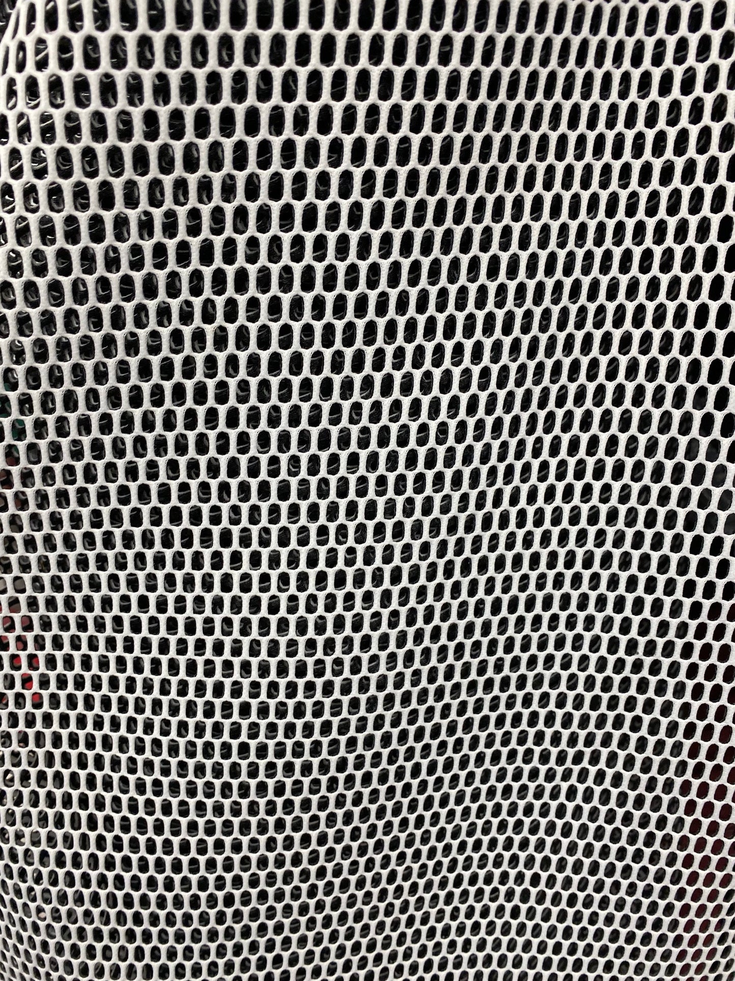 New sport poly mesh 2-tone heavy quality non stretch white color 58/60” Sold by the YD. Ships Worldwide from Los Angeles California USA.