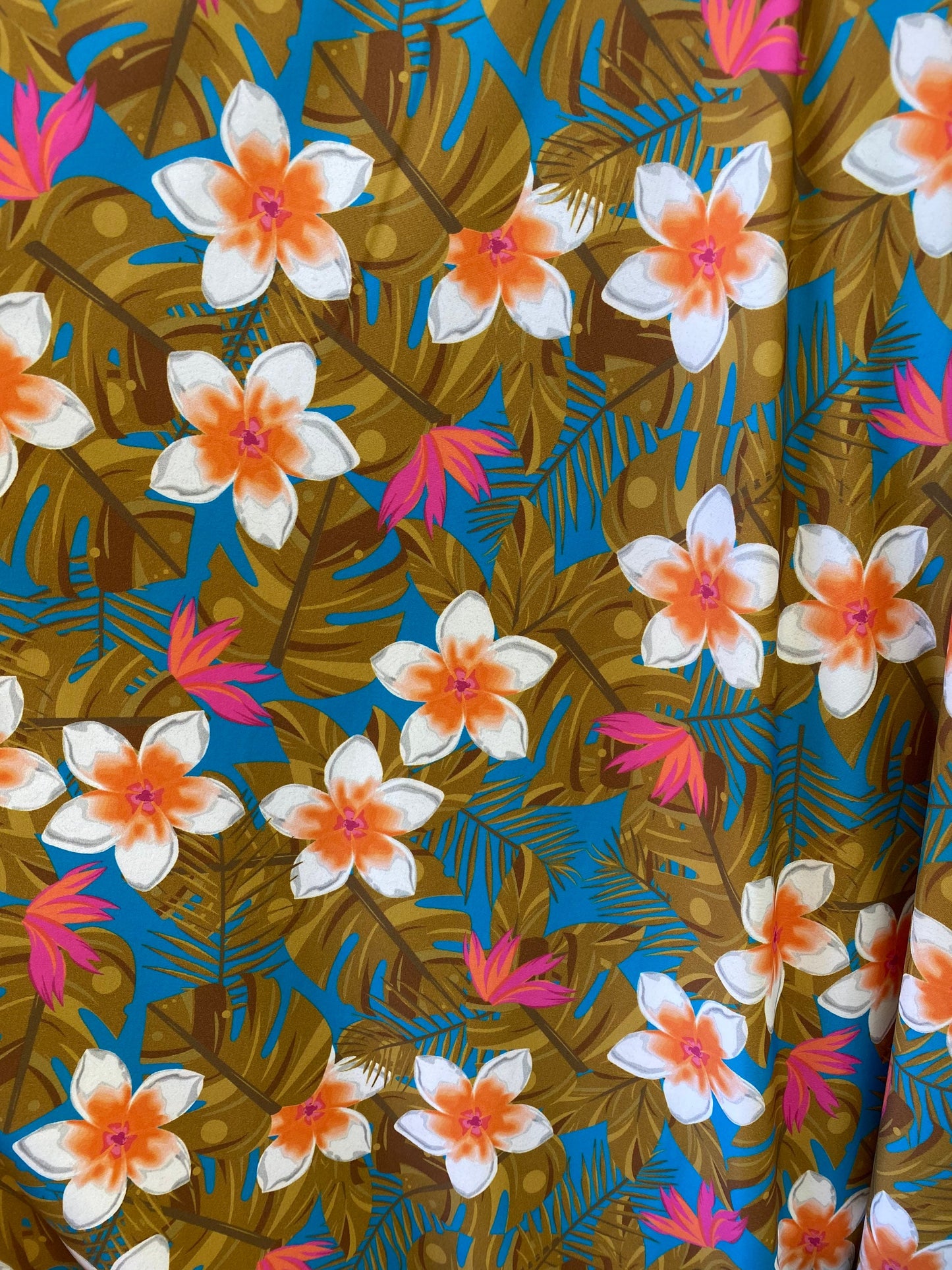 New flower design print on best quality of nylon spandex 4-way stretch 58/60” Sold by the YD. Ships Worldwide from Los Angeles California US
