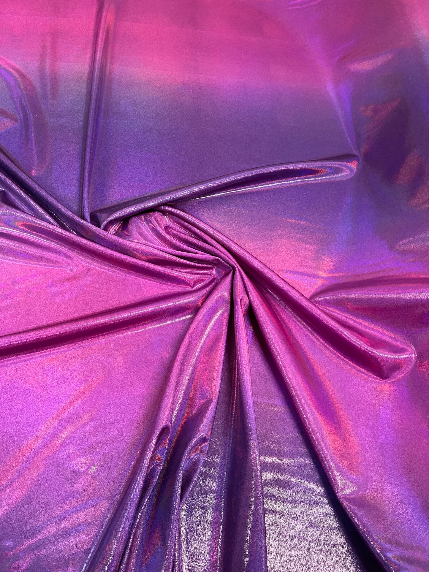 Ombre lacer foggy foil metallic nylon spandex 4way stretch 58/60” Sold by the YD. Ships worldwide from Los Angeles.