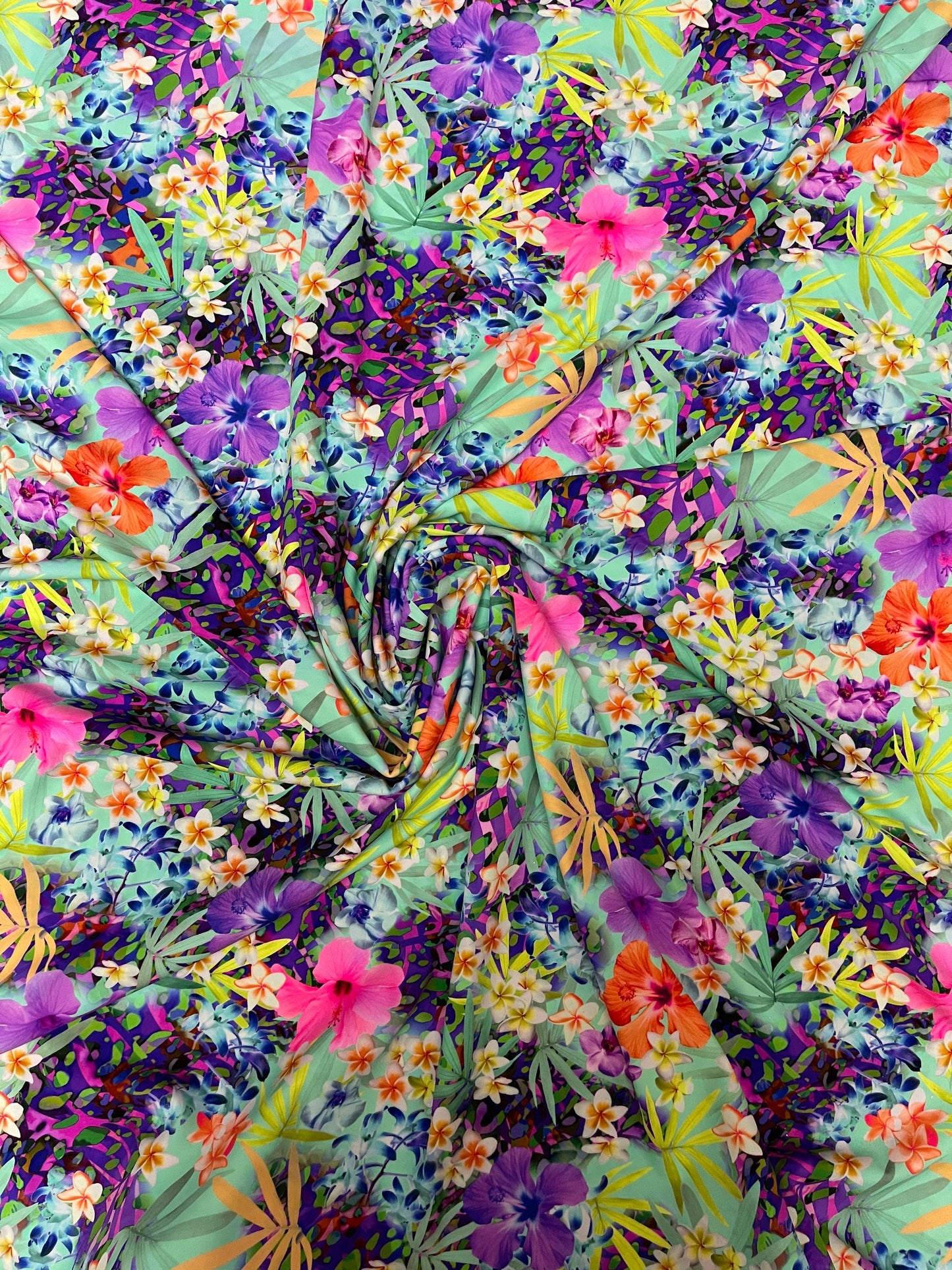Modern Small Flower design print on best quality of nylon spandex 4-way stretch 58/60” Sold by the YD. Ships Worldwide from Los Angeles cali