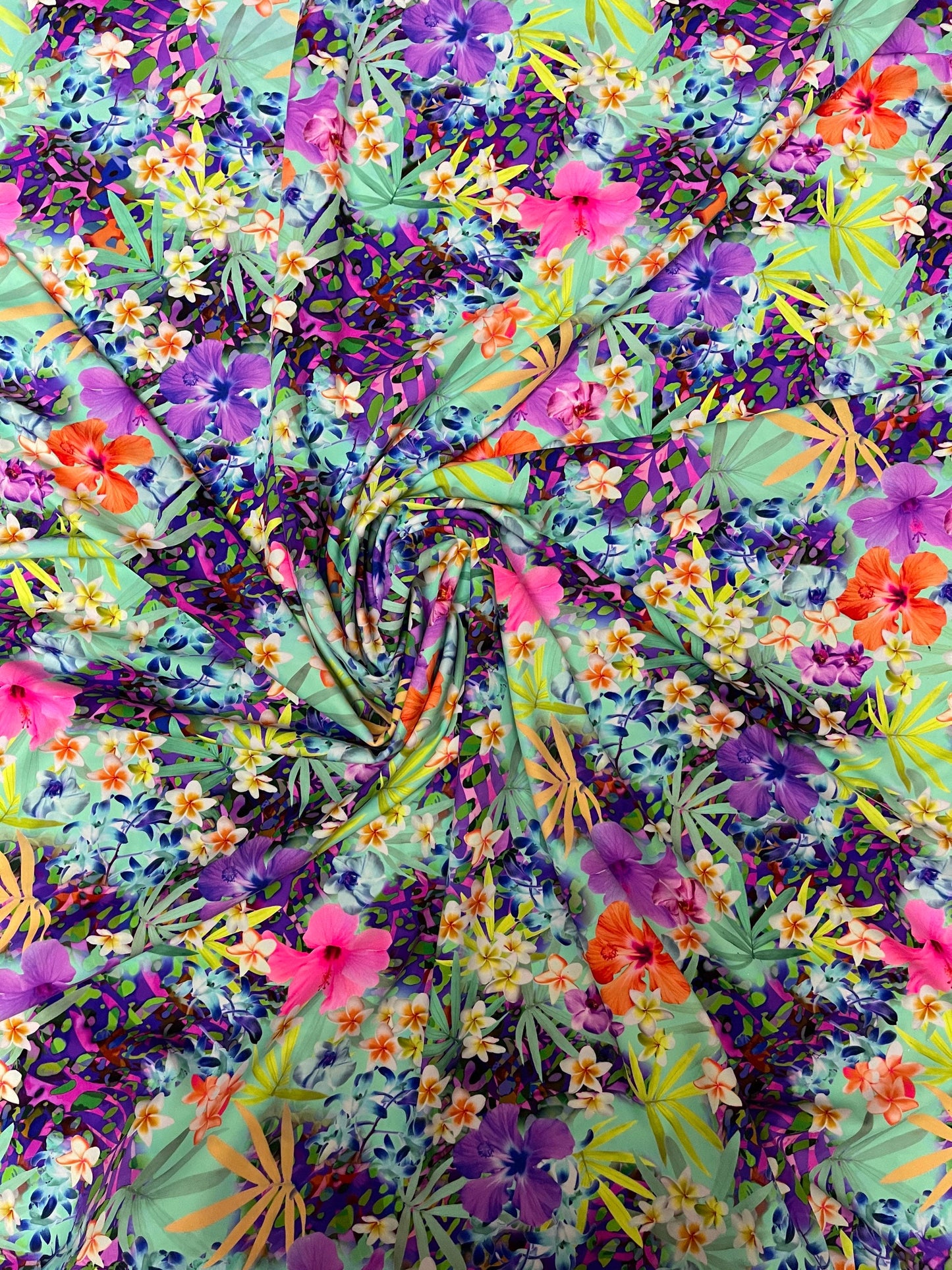 Modern Small Flower design print on best quality of nylon spandex 4-way stretch 58/60” Sold by the YD. Ships Worldwide from Los Angeles cali