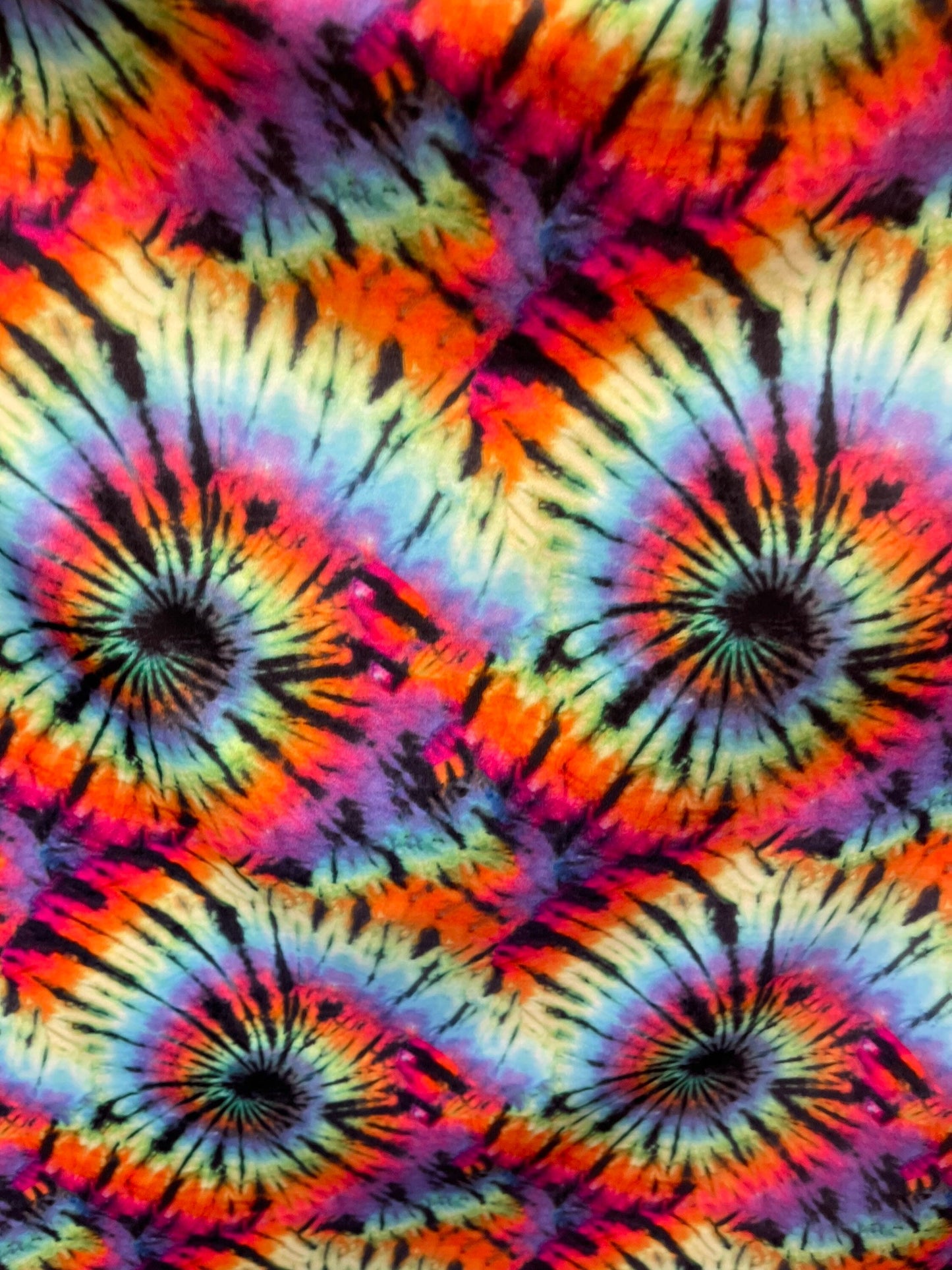 New Tornado designs print on tie dye nylon spandex best quality 4-way stretch 58/60” Sold by the YD. Ships Worldwide from Los Angeles CA.