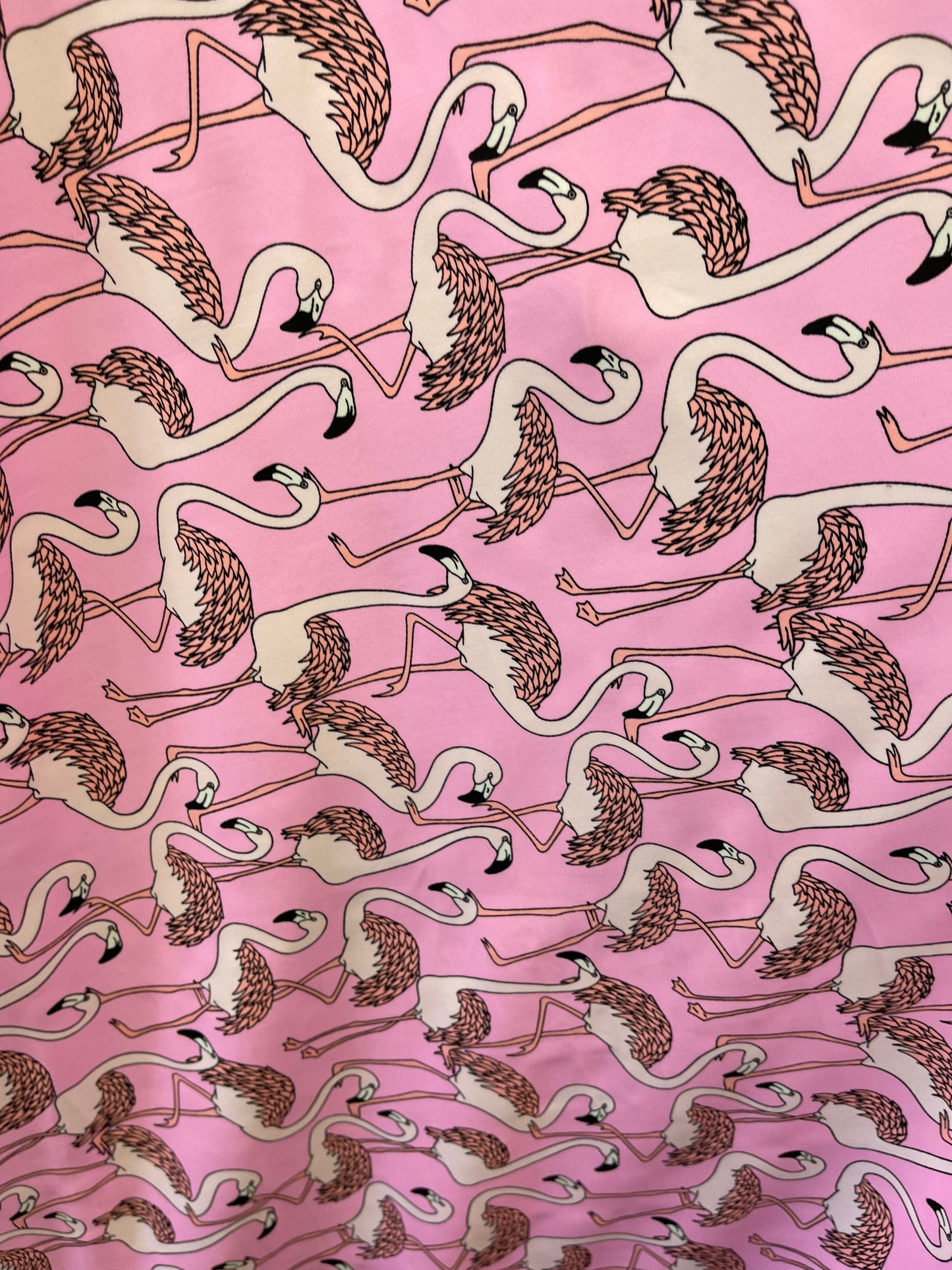New pink flamingos design print on best quality of nylon spandex 4-way stretch 58/60” Sold by the YD. Ships Worldwide from Los Angeles Cali