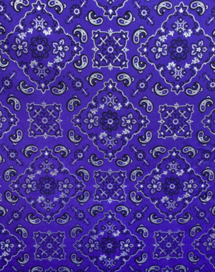 Bandana print on great spandex with foil 4-way stretch metallic nylon spandex 58/60” Sold by the YD. Ships worldwide from Los Angeles