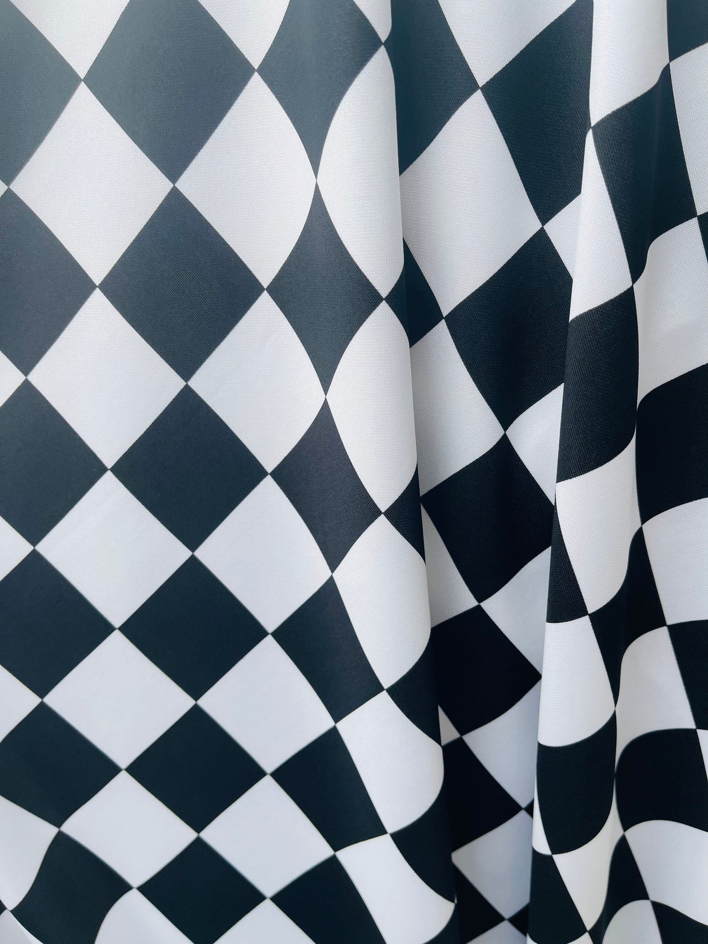 Chequers design print on super techno spandex scuba 2-way stretch 58/60” Sold by the YD. Ships Worldwide from Los Angeles California USA.