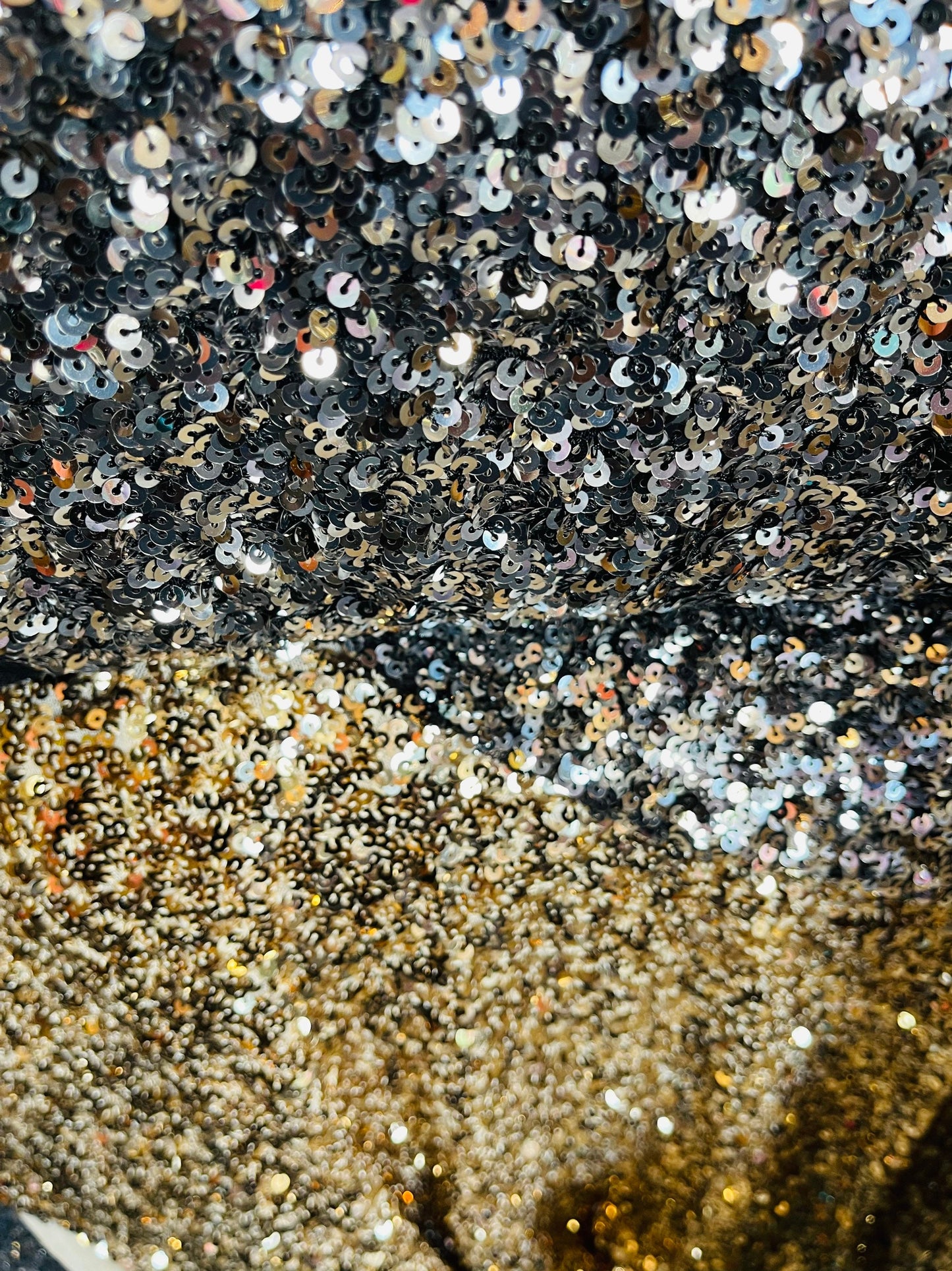 Luxury sequins design shiny sequins full all Over on stretch mesh 4-way stretch 54/55” Sold by the YD. Ships Worldwide from Los Ángeles CA