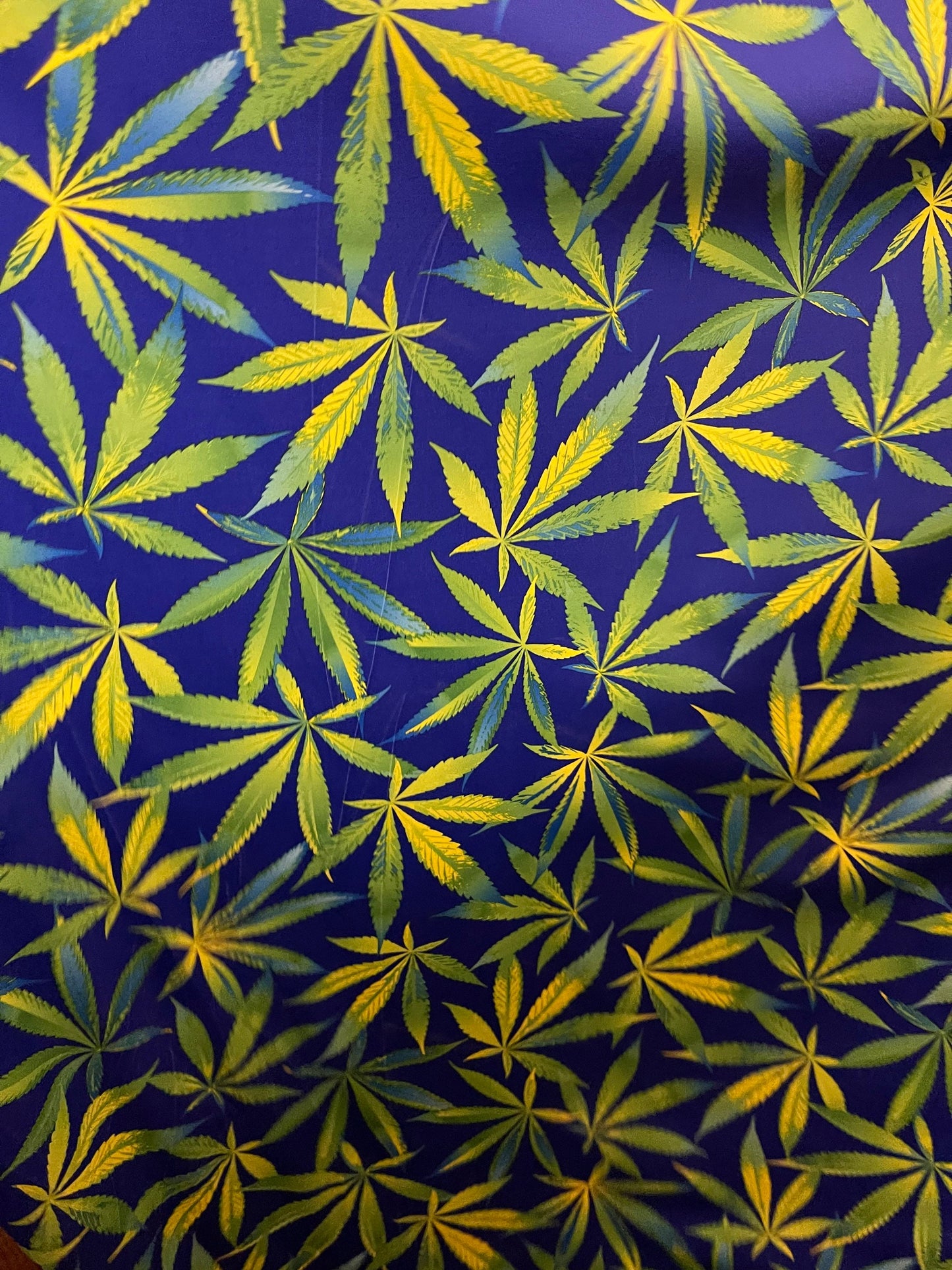 Marijuana leaf design print on best quality of nylon spandex 4-way stretch 58/60” Sold by the YD. Ships Worldwide from Los Angeles CA