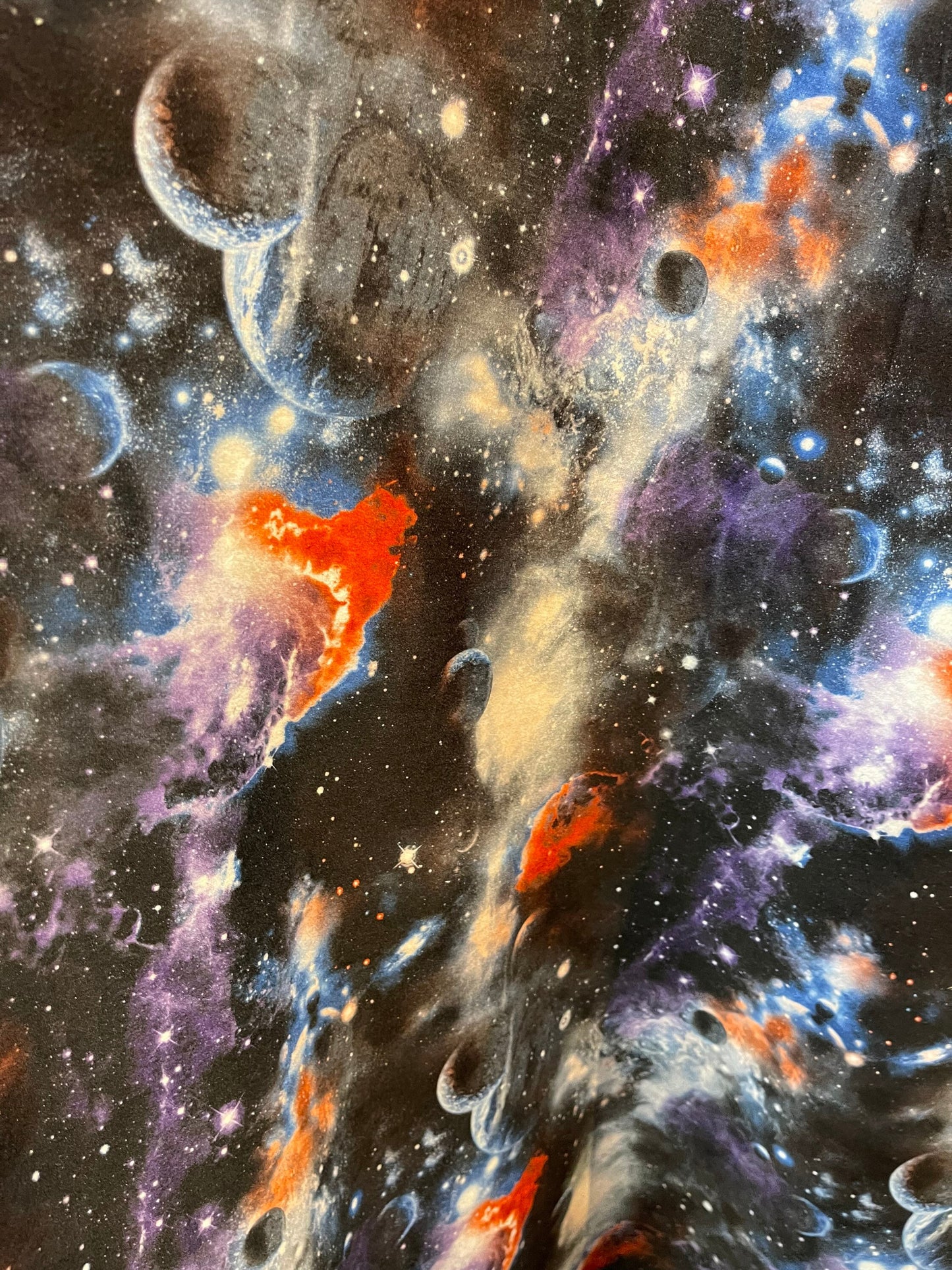 New Galaxy design print on great quality of poly spandex 2-way stretch 58/60” Sold by the YD. Ships Worldwide from Los Angeles California US