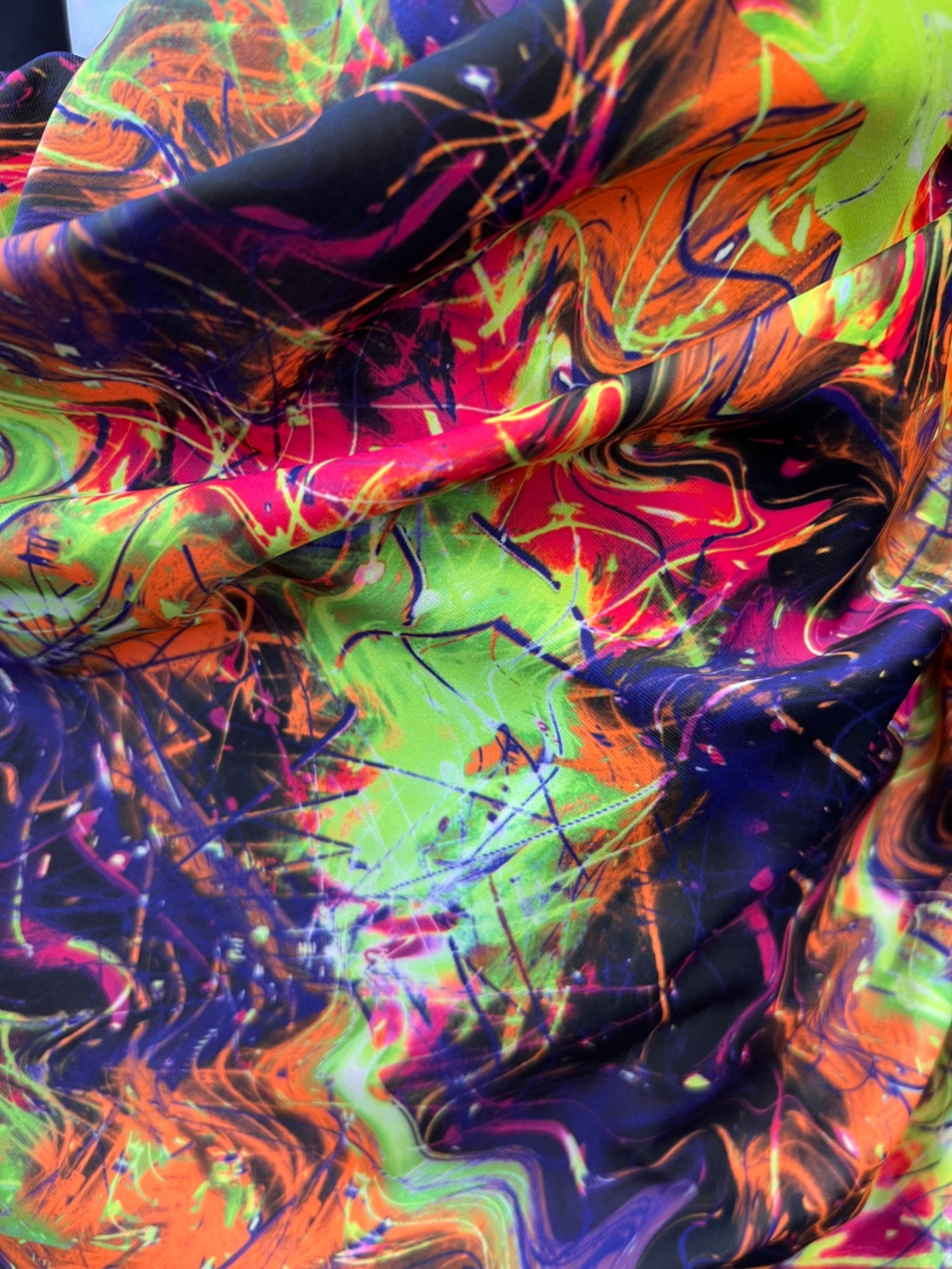 New Modern abstract design print on best quality of nylon spandex 4-way stretch 58/60” Sold by the YD. Ships worldwide from Los Angeles Cali