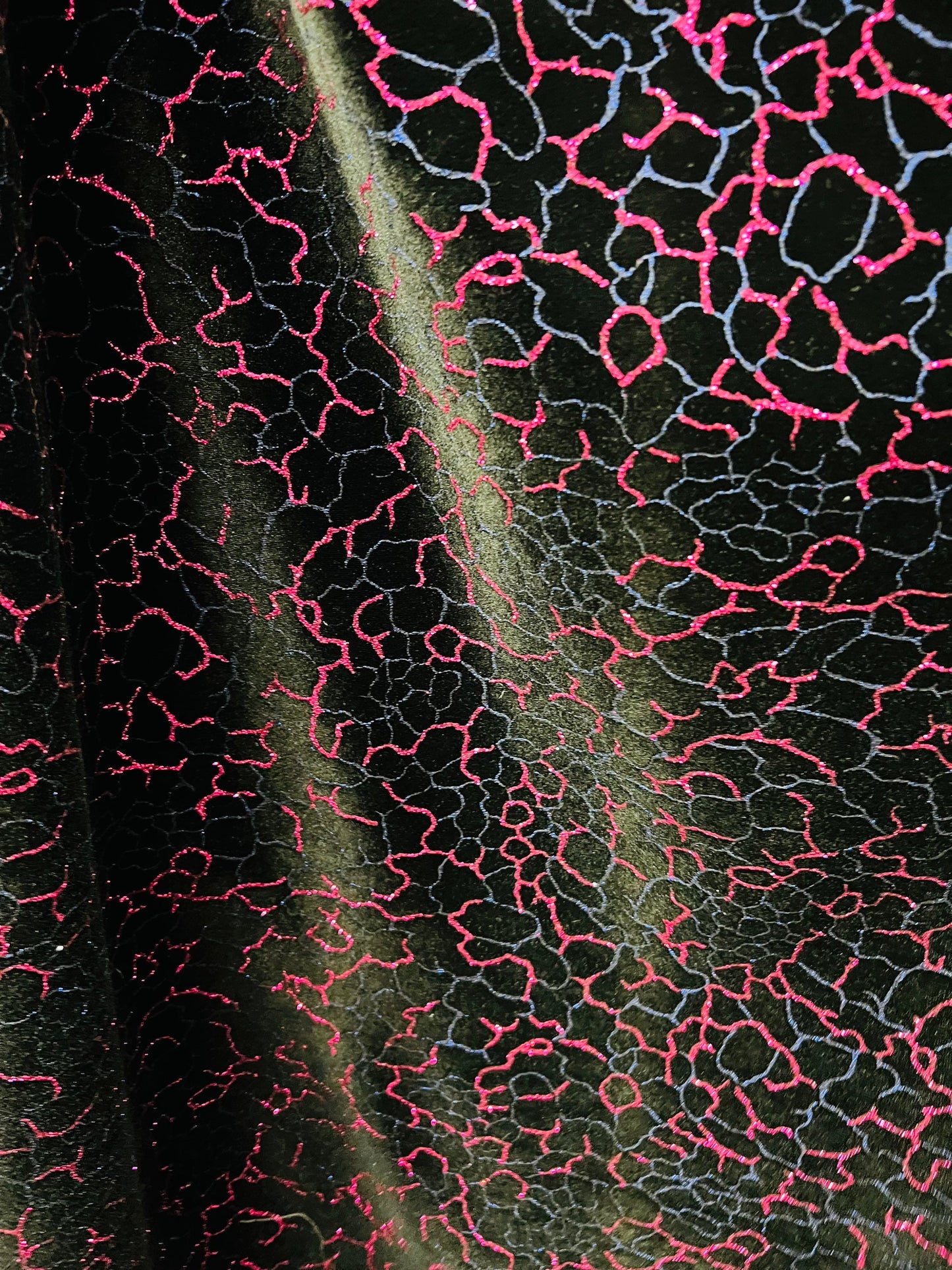 New abstract design foiled stretch velvet 4-way stretch 58/60” Sold by the YD. Ships Worldwide from Los Angeles California USA.