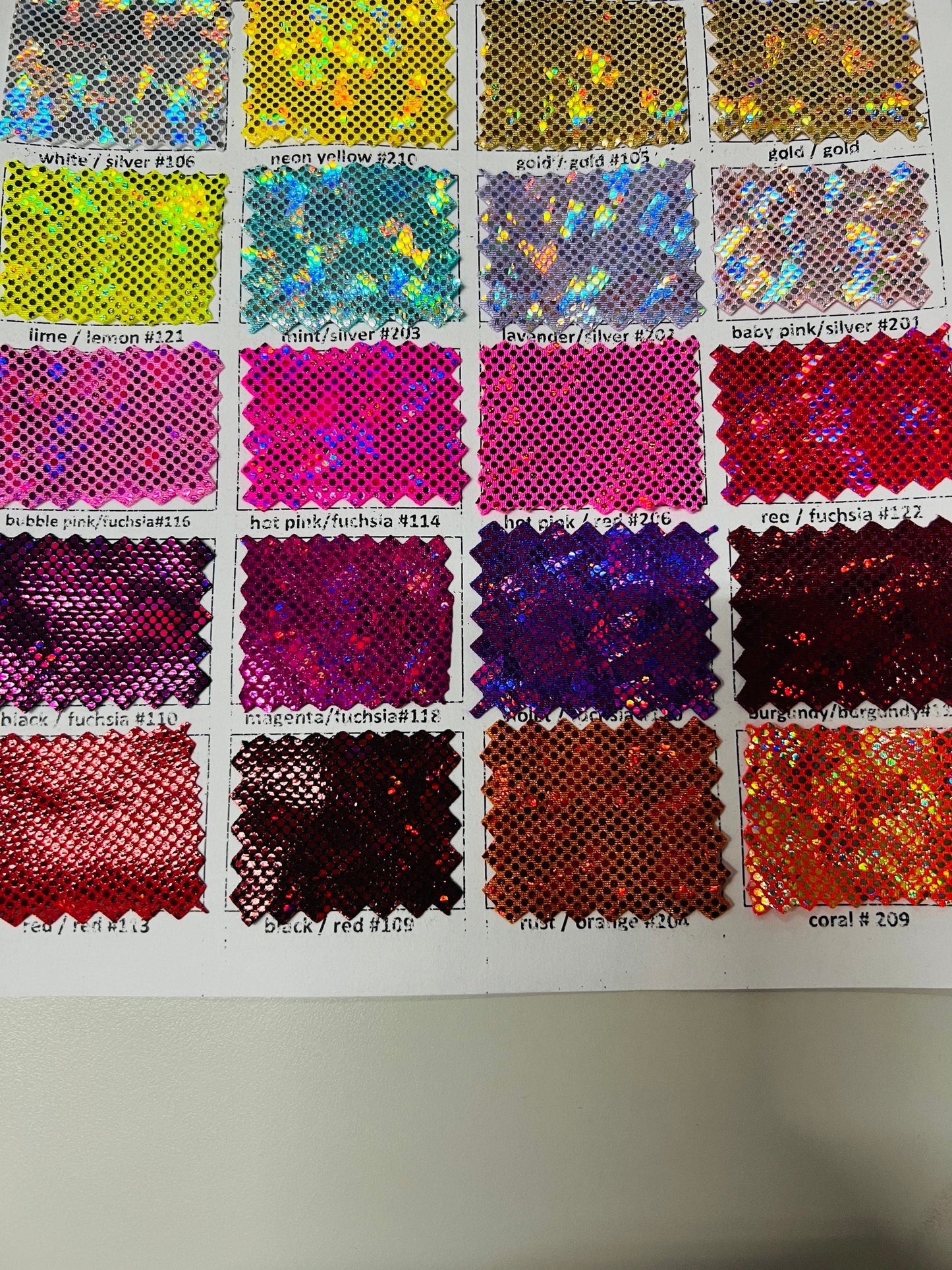 Shatter glass metallic nylon spandex broken glass hologram 4way stretch 58/60” Sold by the YD. Ships worldwide from Los Angeles California