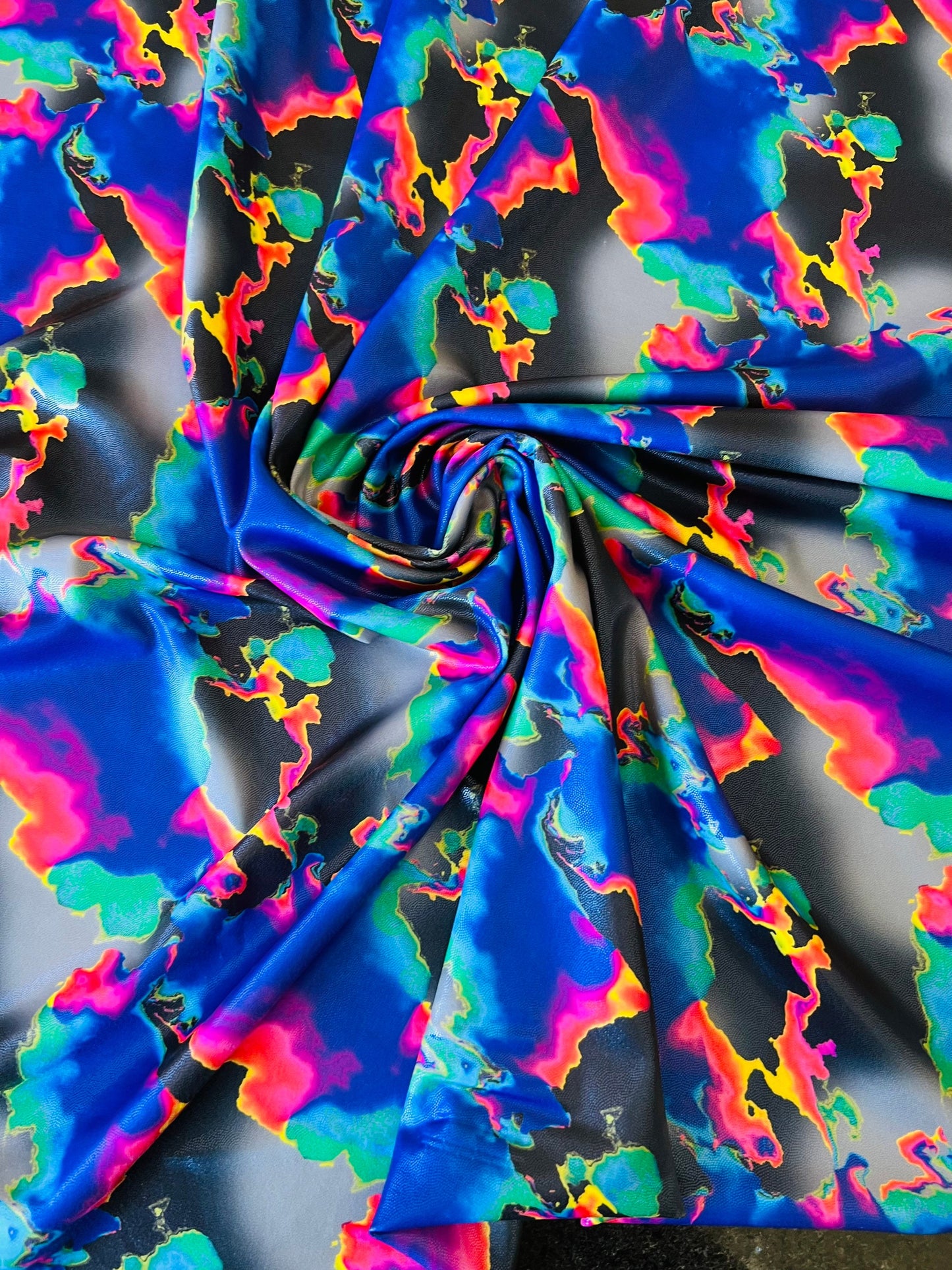 New Magma abstract design luxury nylon spandex 4-way stretch 58/60” Sold by the YD.
