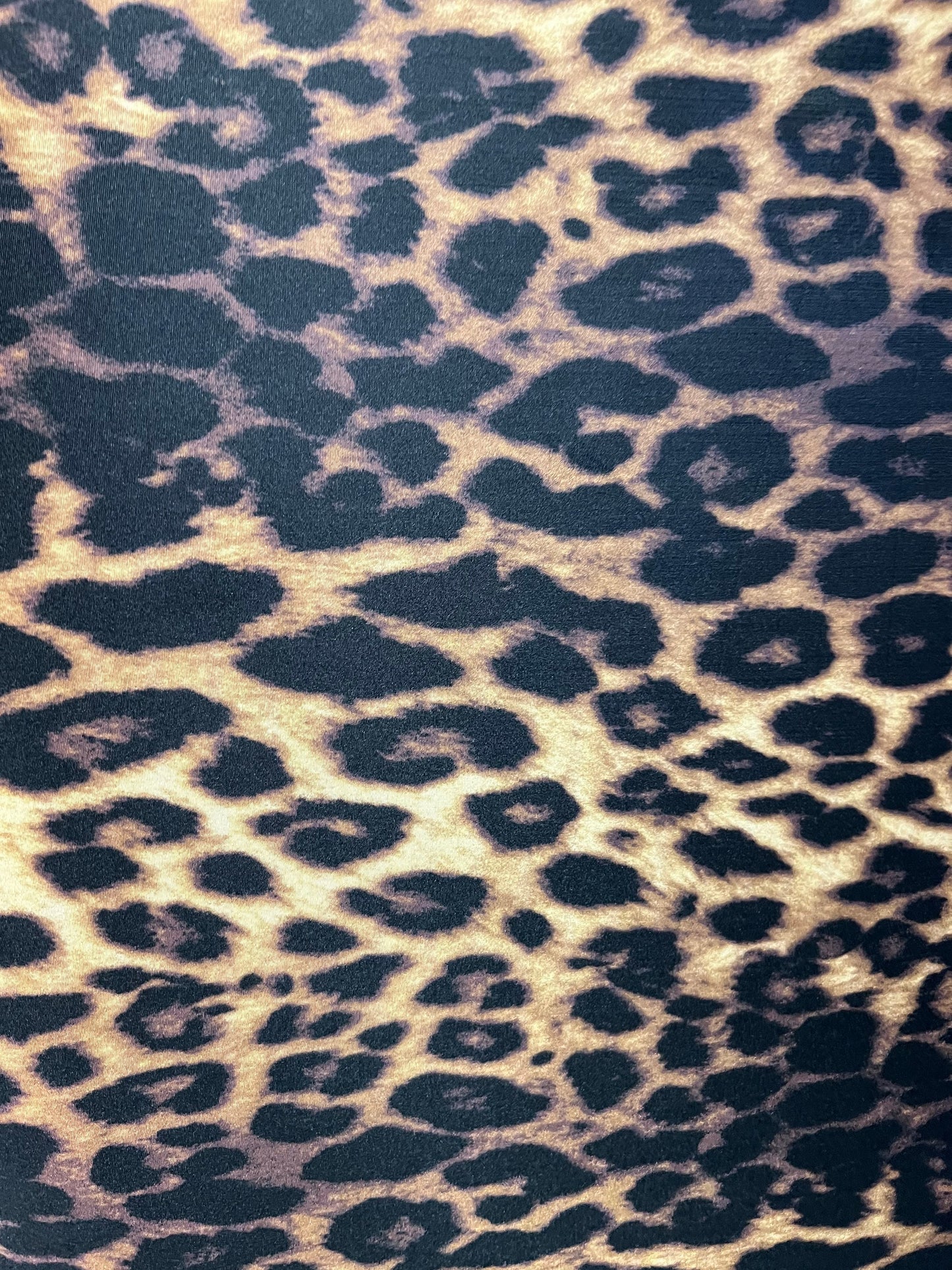 Exotic Brown Leopard design print on great Quality of Nylon spandex 4-way stretch 58/60” Sold by the YD. Ships Worldwide from Los Ángeles CA