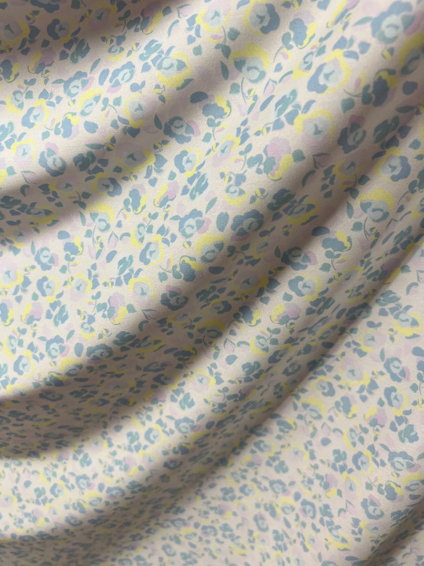 New small Romantic flowers design pastel multicolor print on best quality of Nylon spandex 4-way stretch 58/60” Sold by the YD.