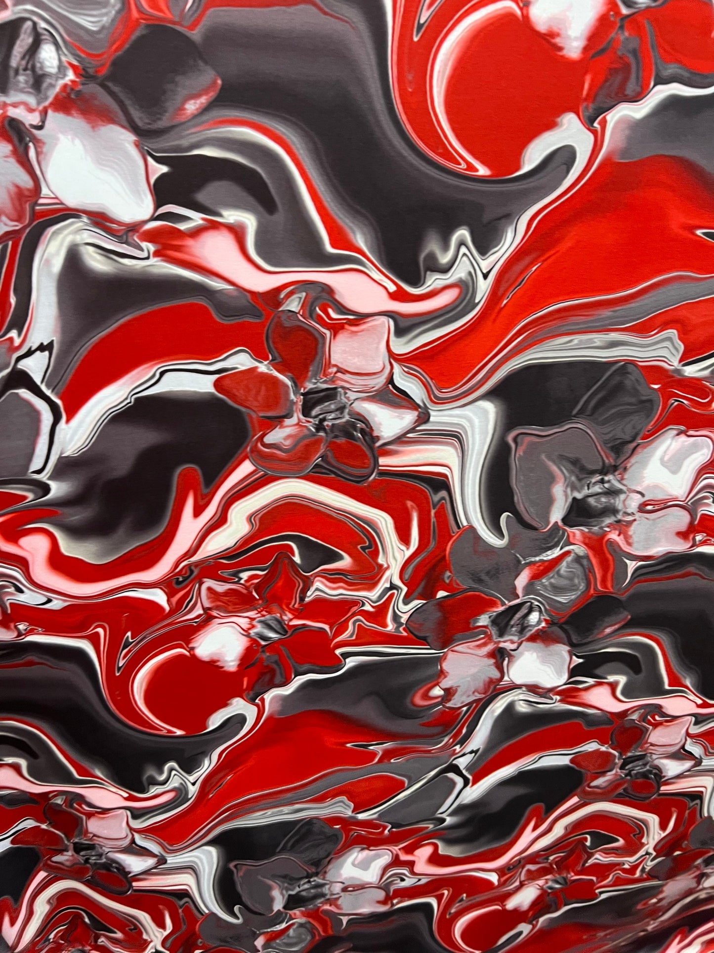 New Abstract Lava design print on great quality of Nylon spandex 4-way stretch 58/60” Sold by the YD. Ships Worldwide from Los Angeles CA.
