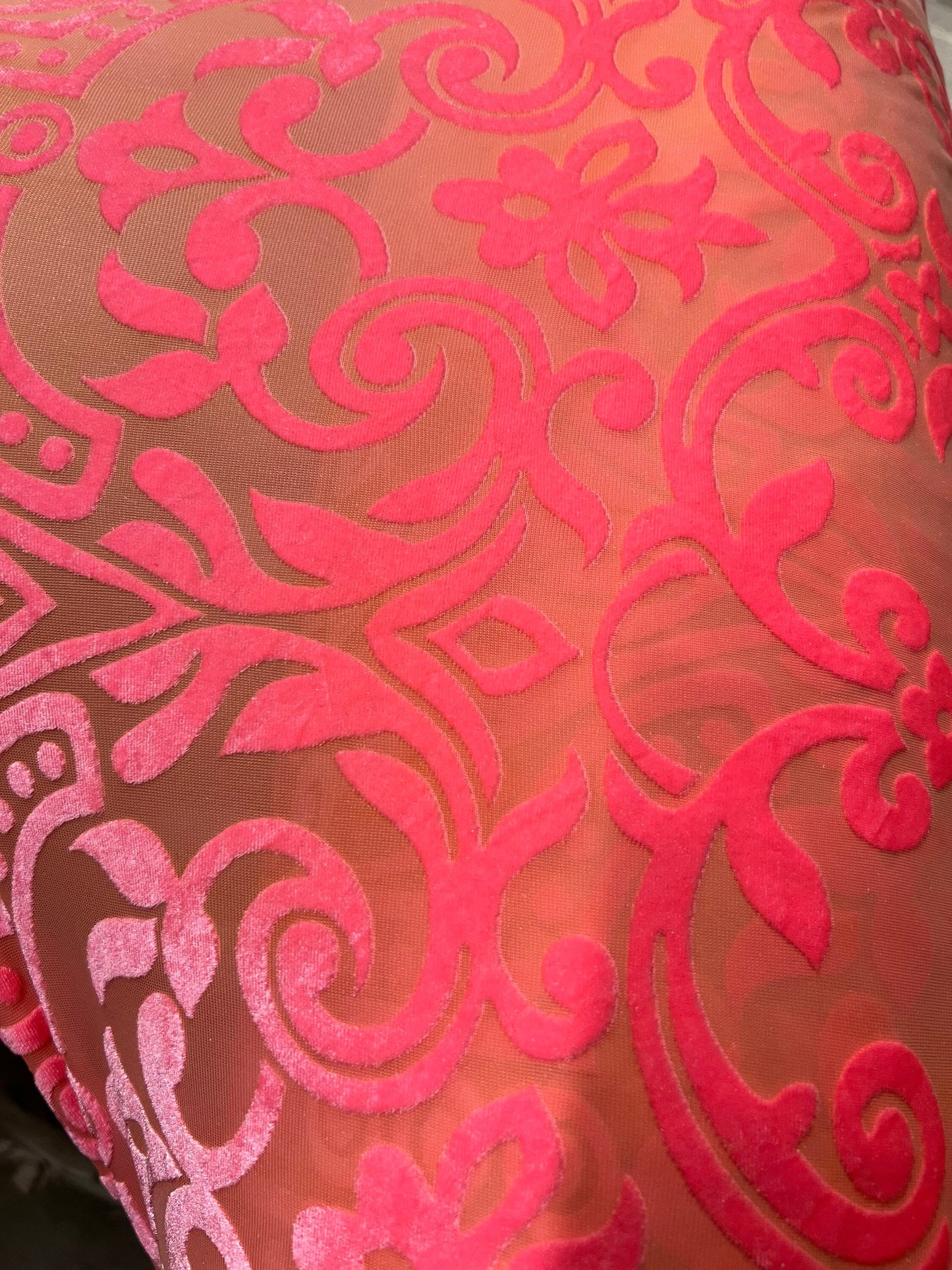 New Victoria Luxury design neon colors burnout stretch velvet 4-way stretch 58/60” Sold by the YD. Ships worldwide from Los Angeles CA