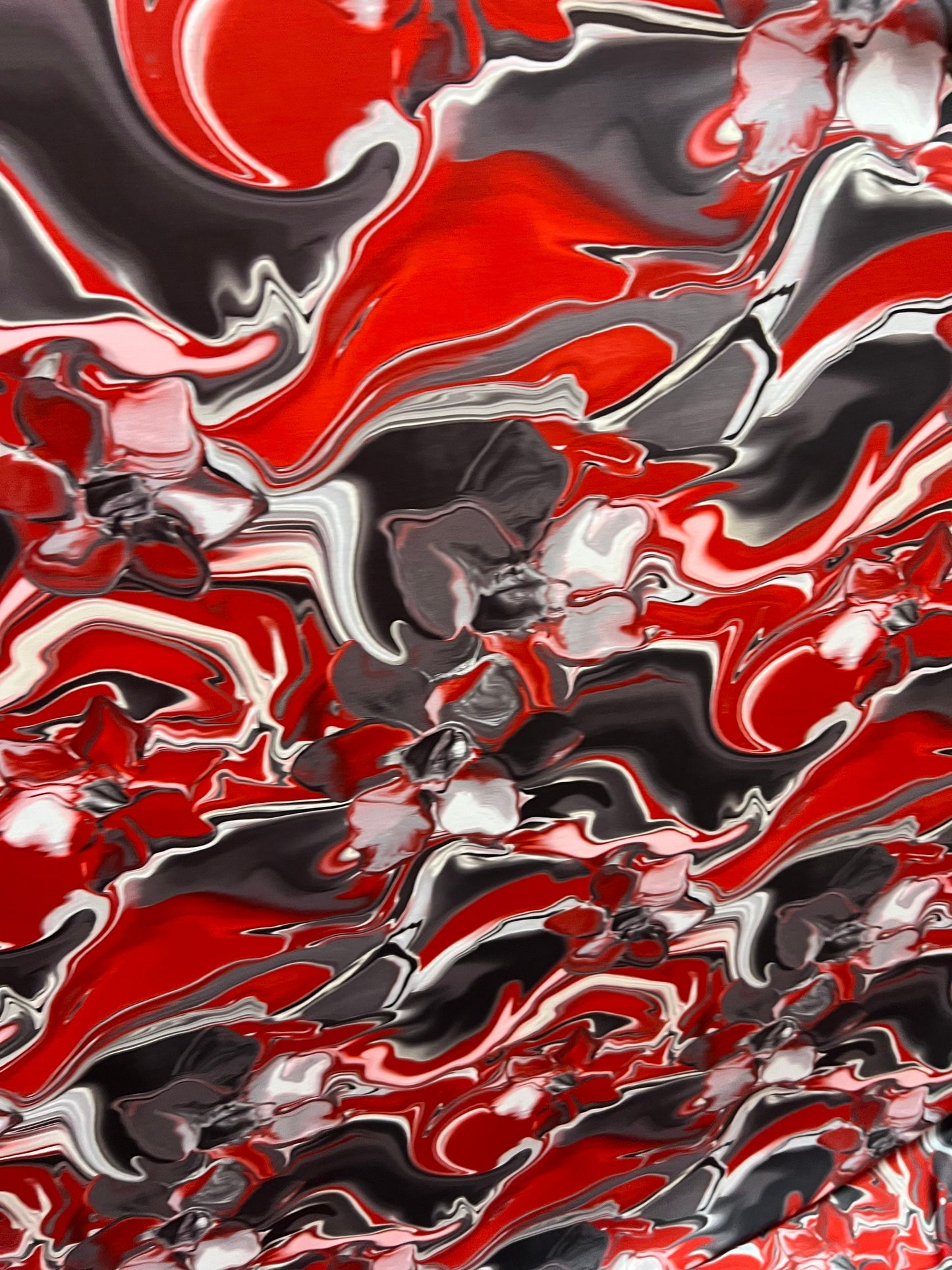 New Abstract Lava design print on great quality of Nylon spandex 4-way stretch 58/60” Sold by the YD. Ships Worldwide from Los Angeles CA.