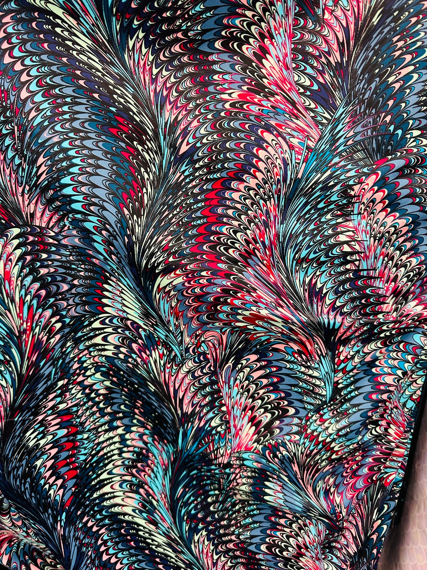 New abstract design multicolor print on great quality of nylon spandex 4-way stretch 58/60”