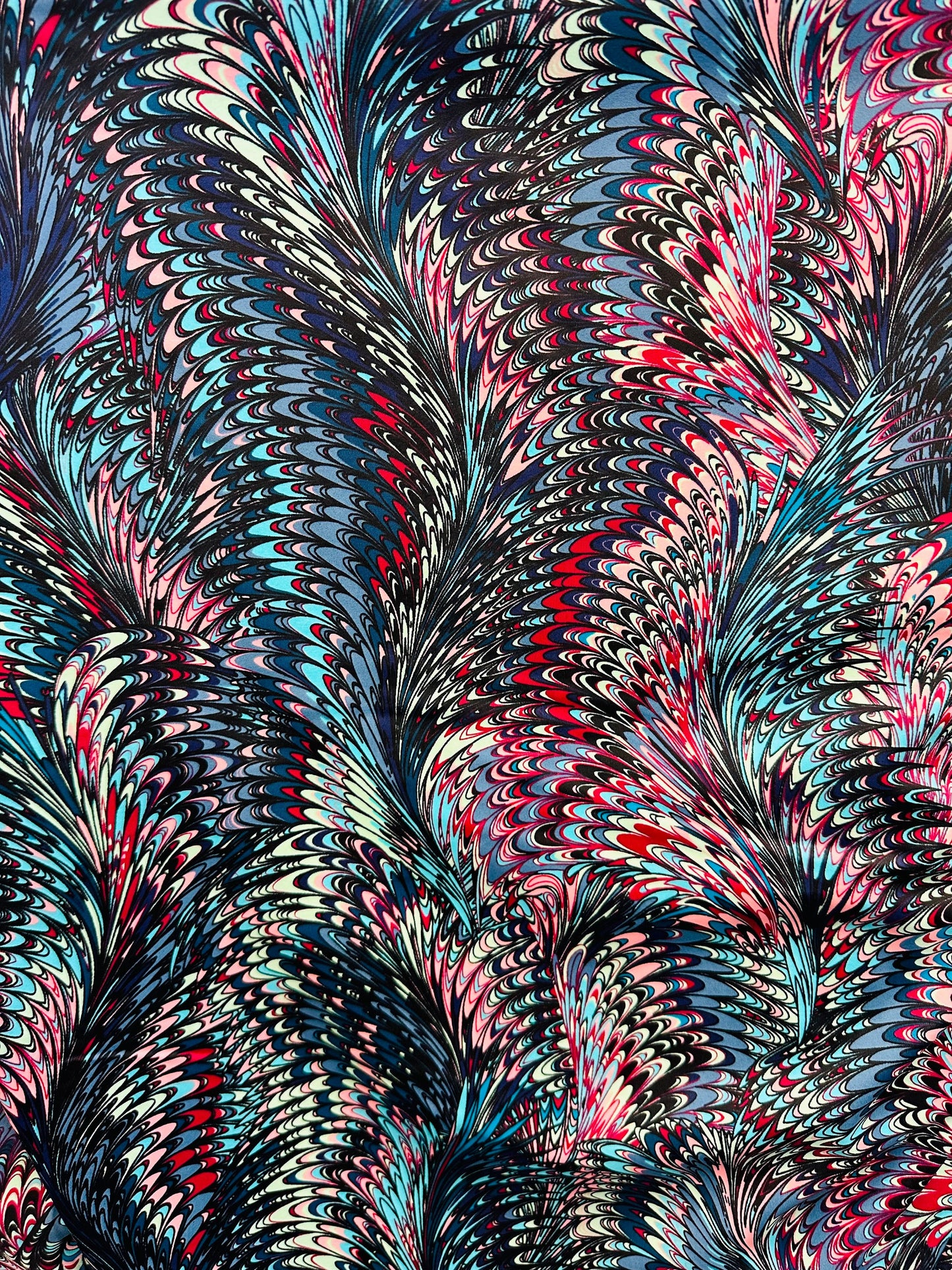 New abstract design multicolor print on great quality of nylon spandex 4-way stretch 58/60”