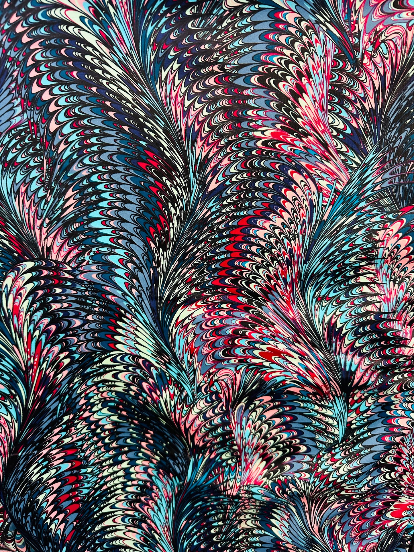 New abstract design multicolor print on great quality of nylon spandex 4-way stretch 58/60”