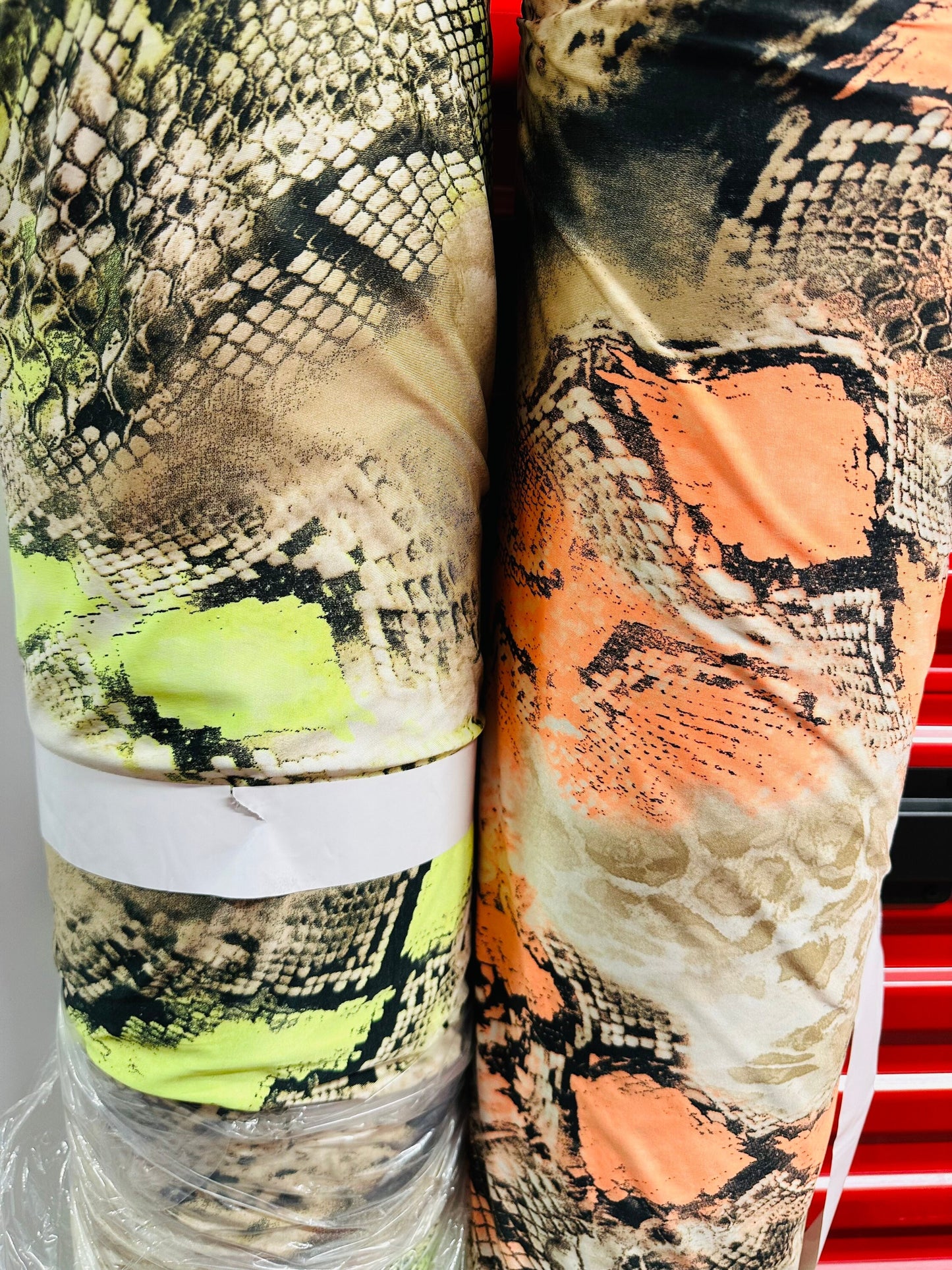 Exotic Cobra snake design print on great quality of poly spandex light weight 4-way stretch 58/60” Sold by the YD. Ships worldwide from L.A