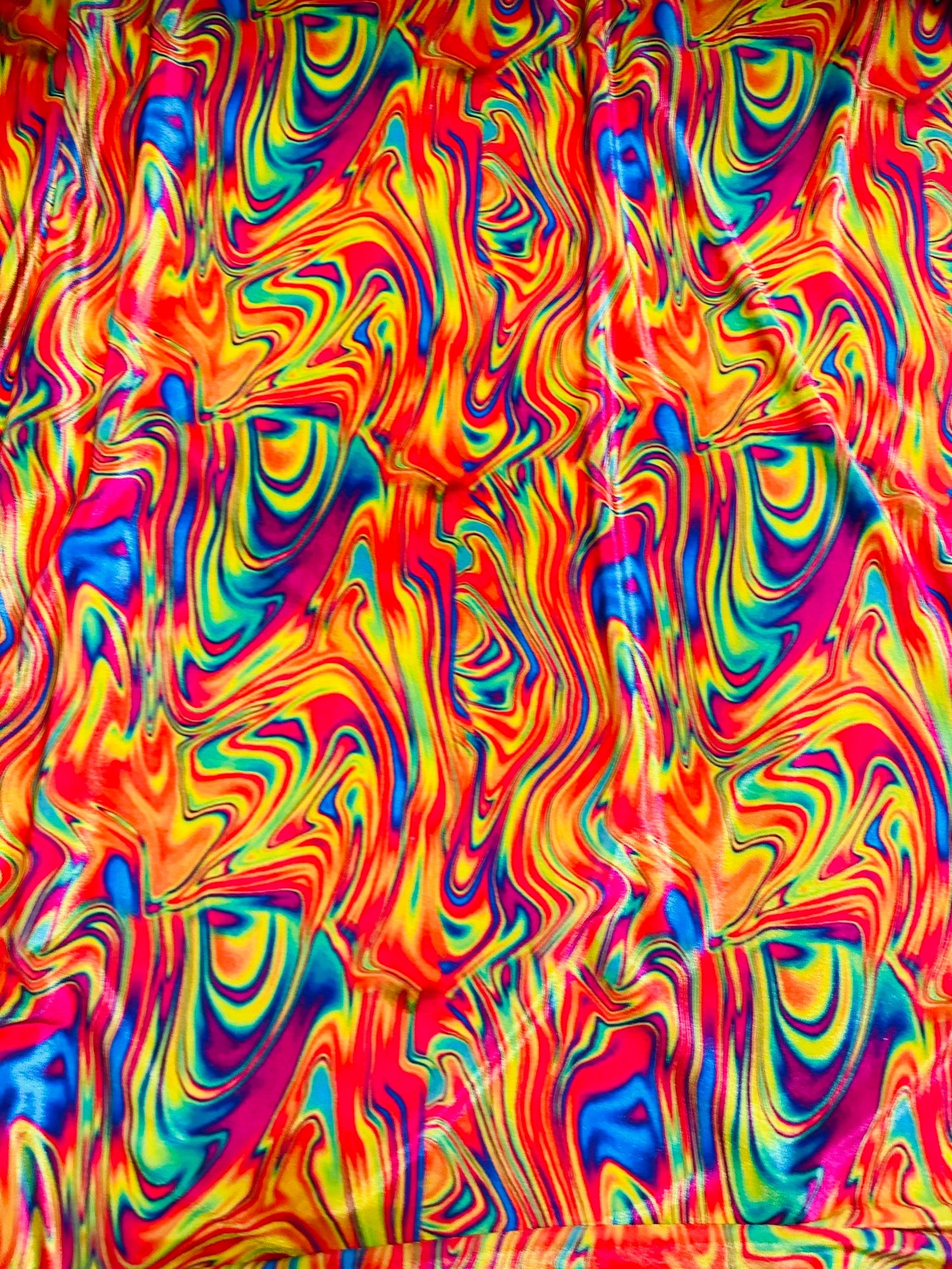 New Lava abstract design Multicolor print on great quality of stretch velvet 4-way stretch 58/60” Sold by the YD. Ships worldwide from L.A