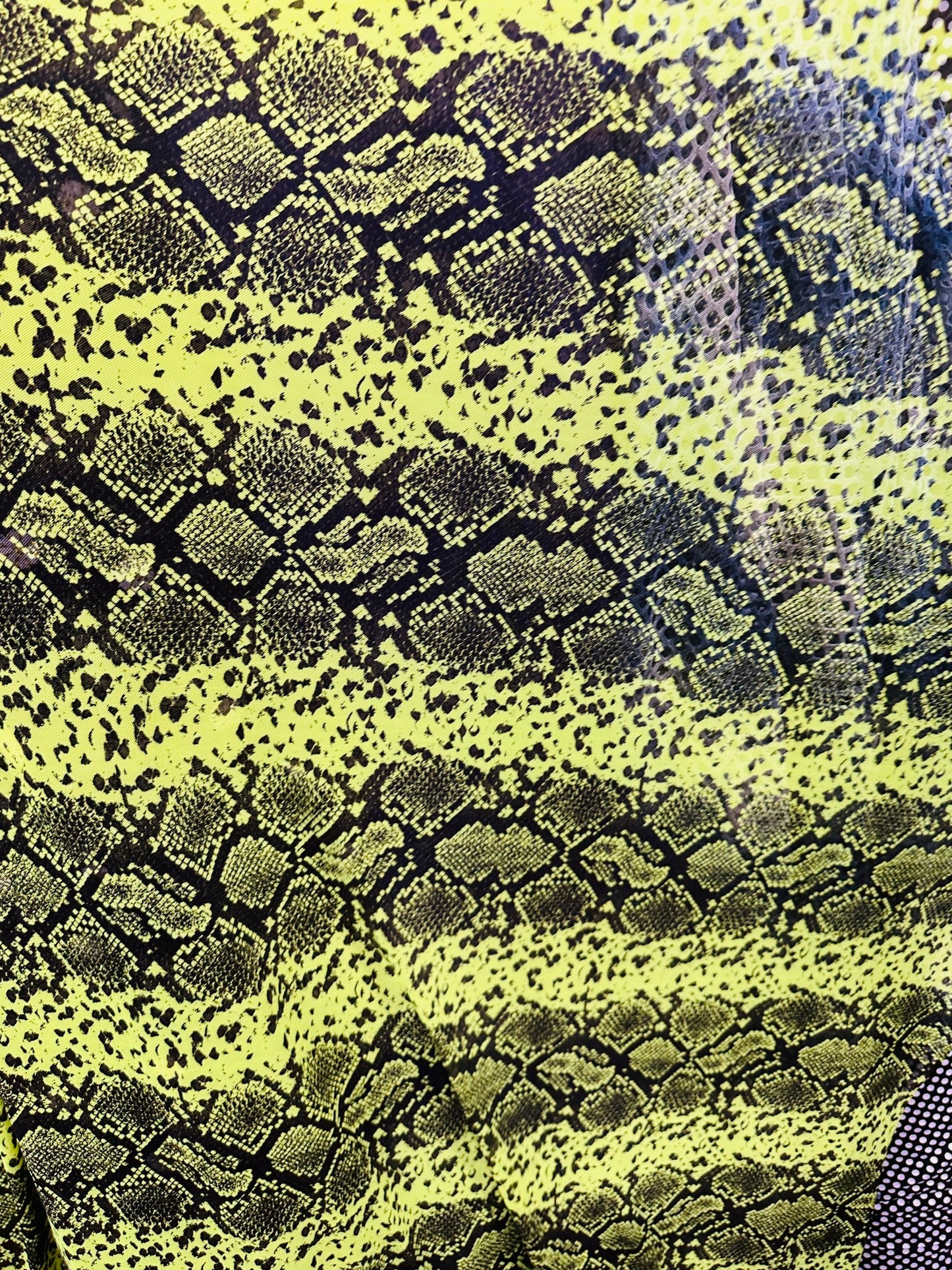 Exotic Boa snake design print on great quality of power mesh 4-way stretch 58/60” Sold by the YD. Ships worldwide from L.A