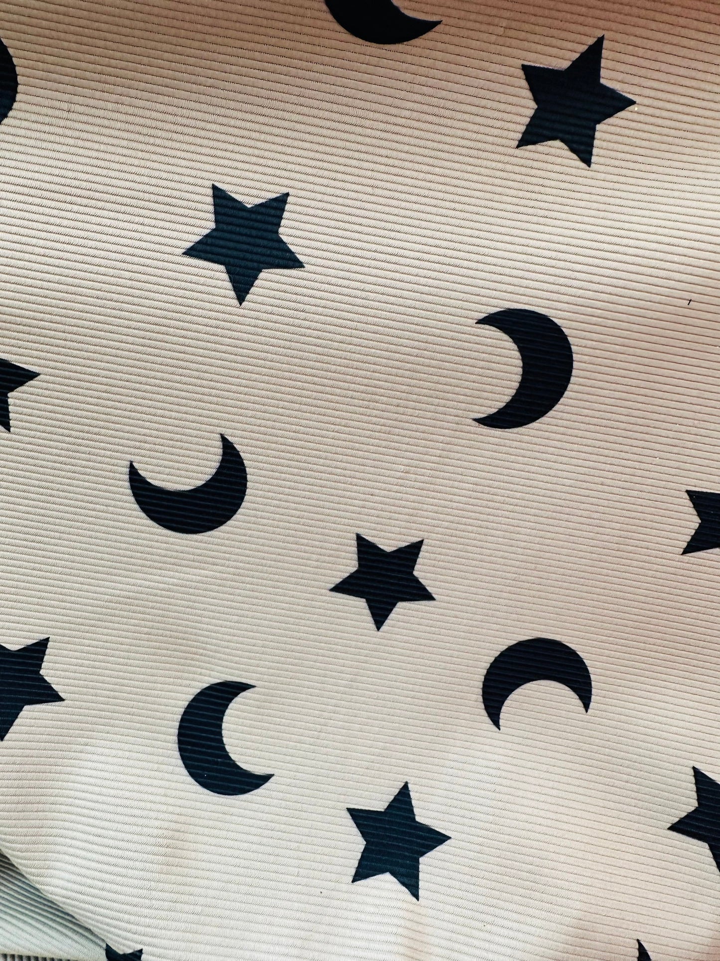 Ribbed spandex starts and moon high quality 4-way stretch 58/60” Sold by the YD. Ships worldwide from Los Angeles California USA
