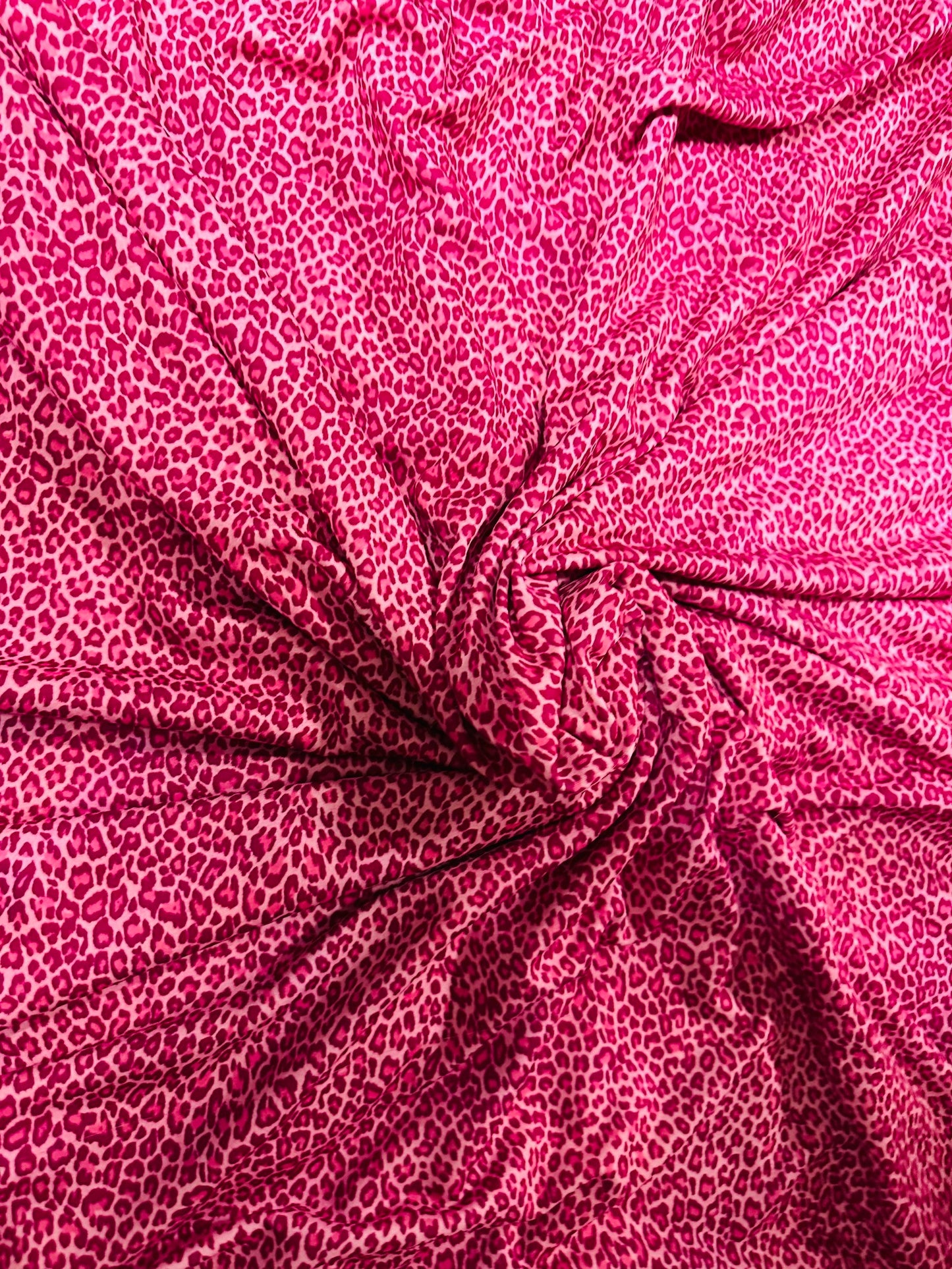 Exotic Cheetah design print on great quality of poly spandex 4-way stretch and poly chiffon non stretch 58/60” Sold by the YD.