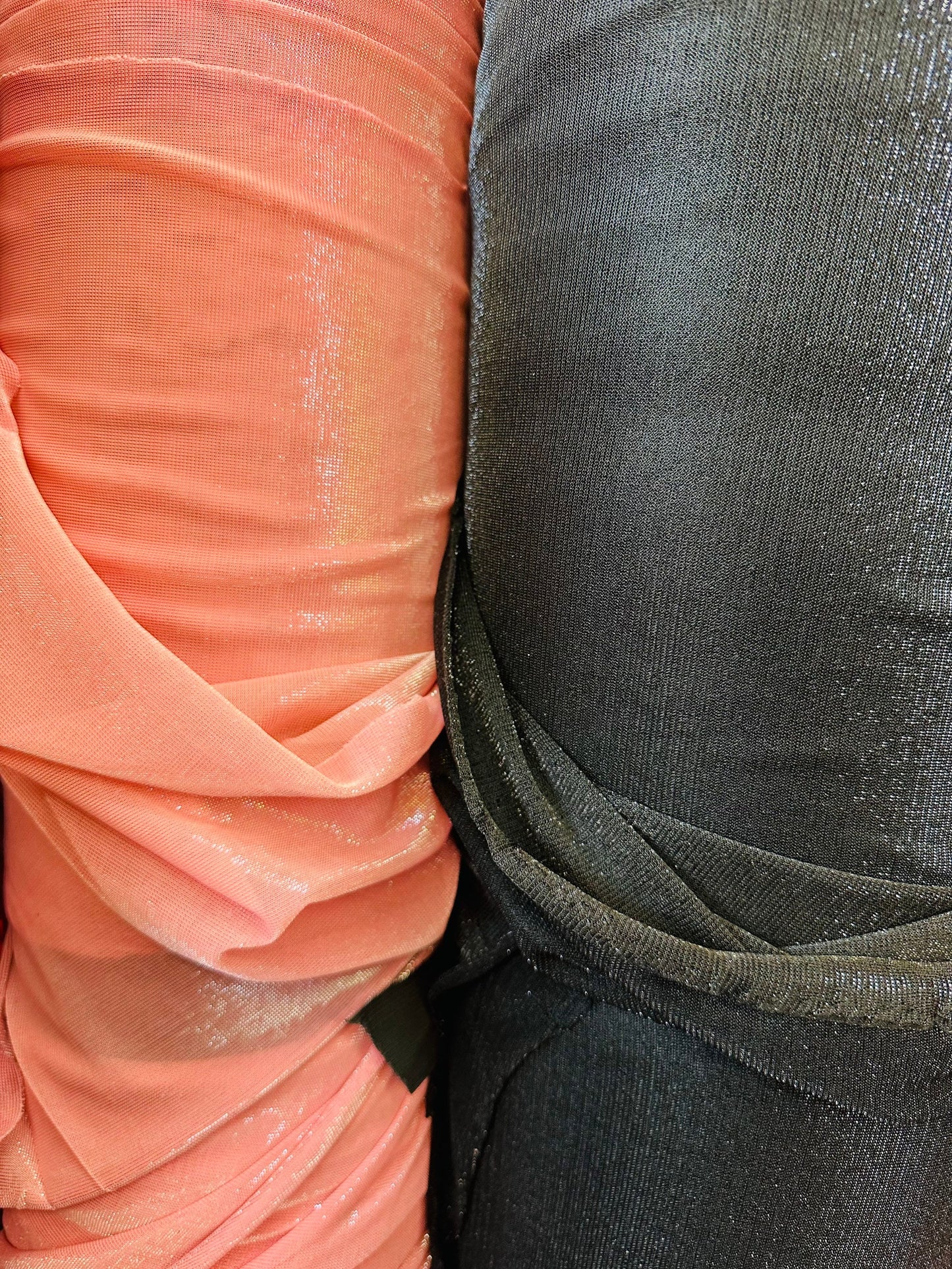 New metallic iridescent mesh 4-way stretch 58/60” Sold by the YD. Ships worldwide from Los Angeles California USA